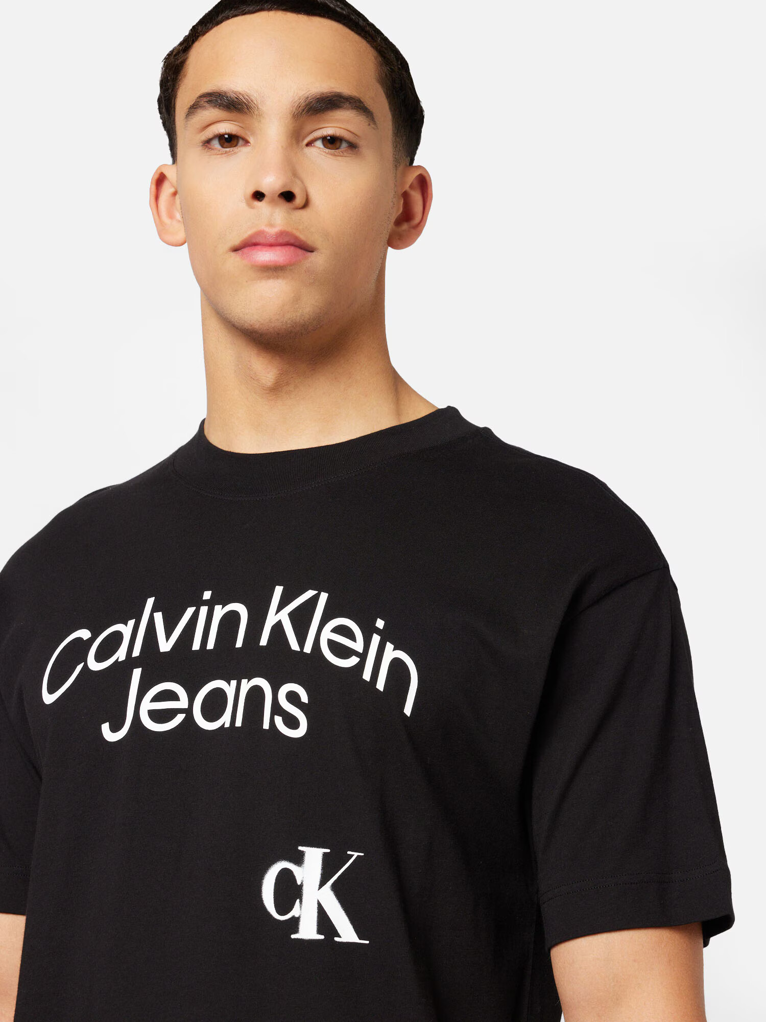 Calvin Klein Jeans Majica črna / bela - Pepit.si