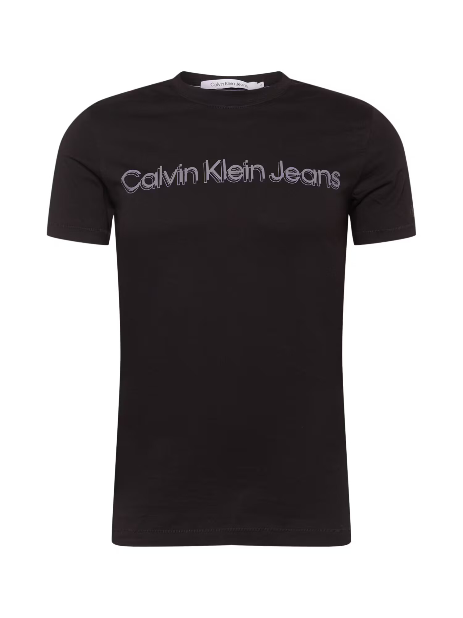 Calvin Klein Jeans Majica črna / srebrno-siva - Pepit.si