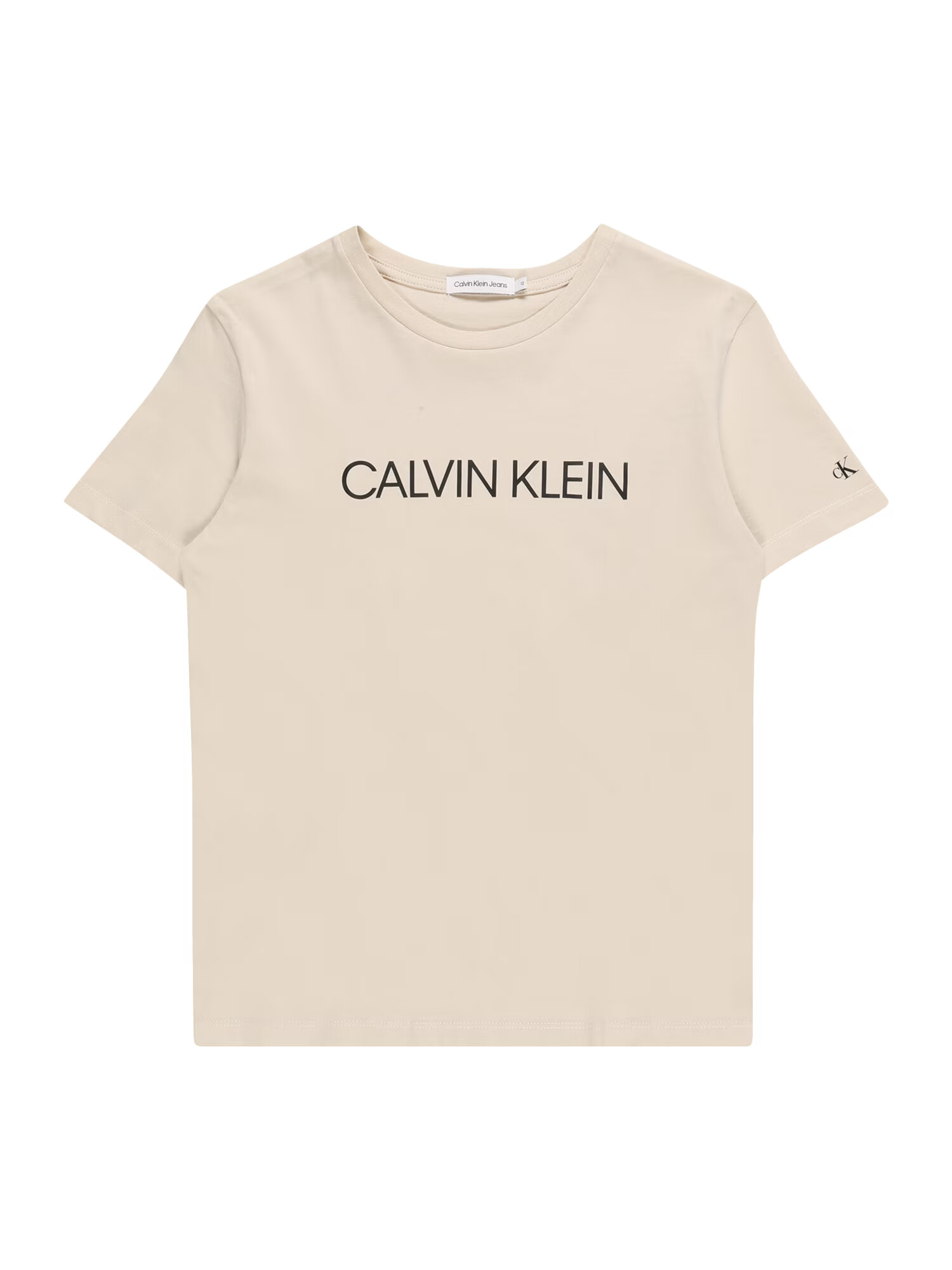 Calvin Klein Jeans Majica 'Institutional' bež / črna - Pepit.si