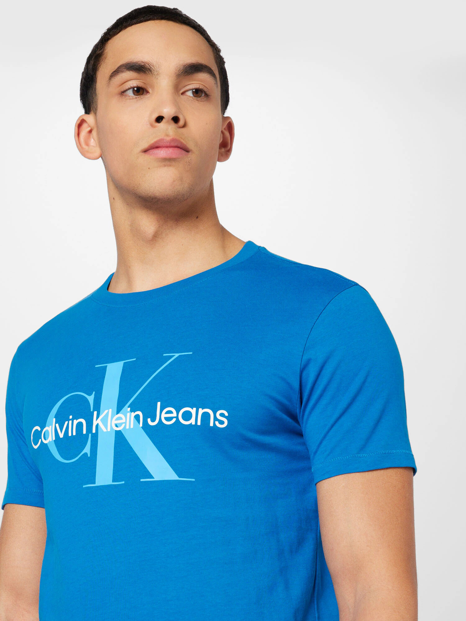 Calvin Klein Jeans Majica kraljevo modra / nebeško modra / bela - Pepit.si