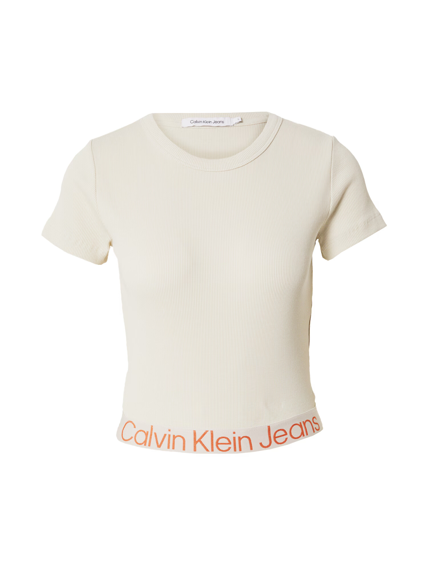 Calvin Klein Jeans Majica kremna / oranžna - Pepit.si