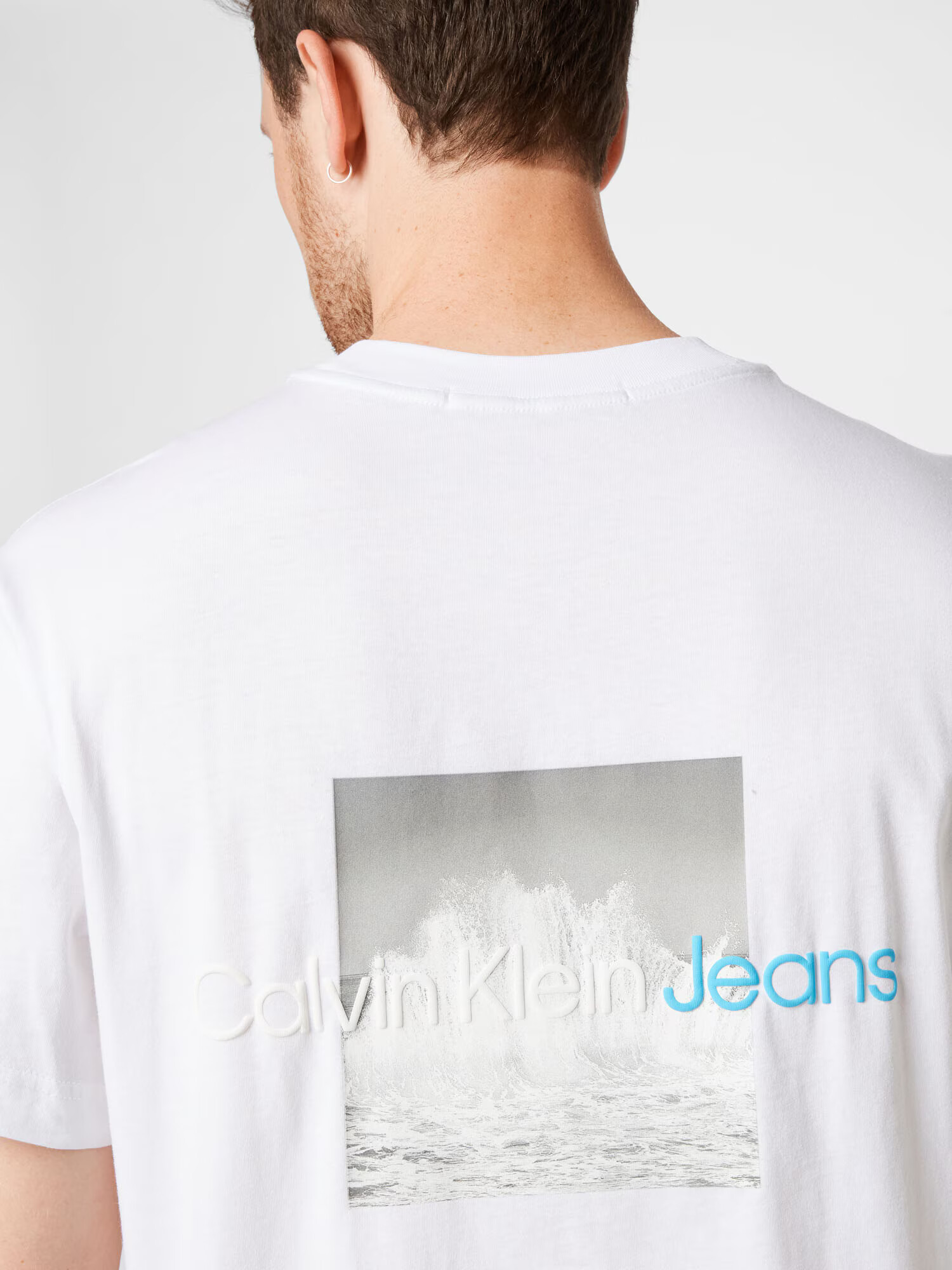 Calvin Klein Jeans Majica 'Lash' cijansko modra / siva / temno siva / bela - Pepit.si