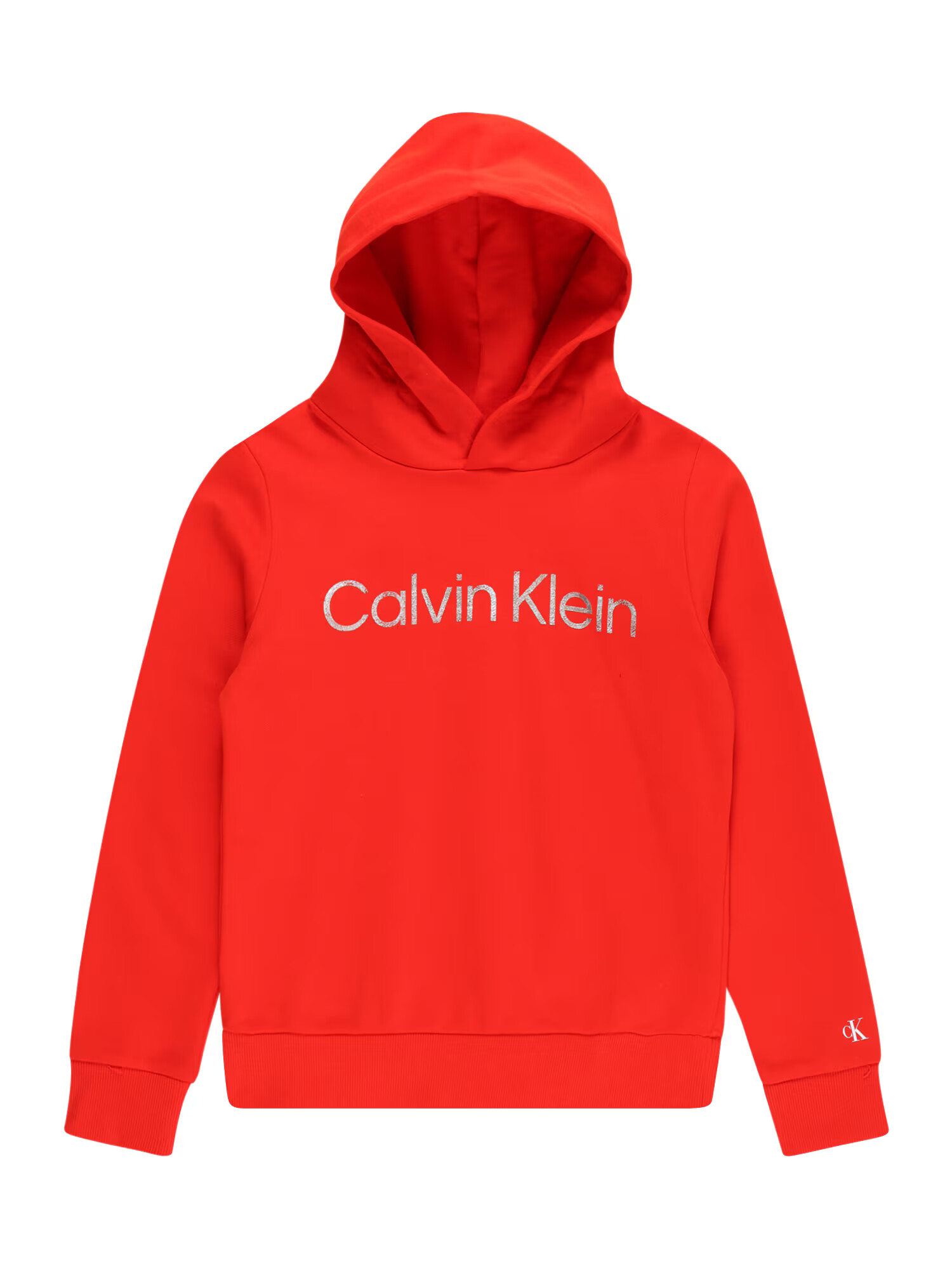 Calvin Klein Jeans Majica oranžno rdeča / srebrna - Pepit.si