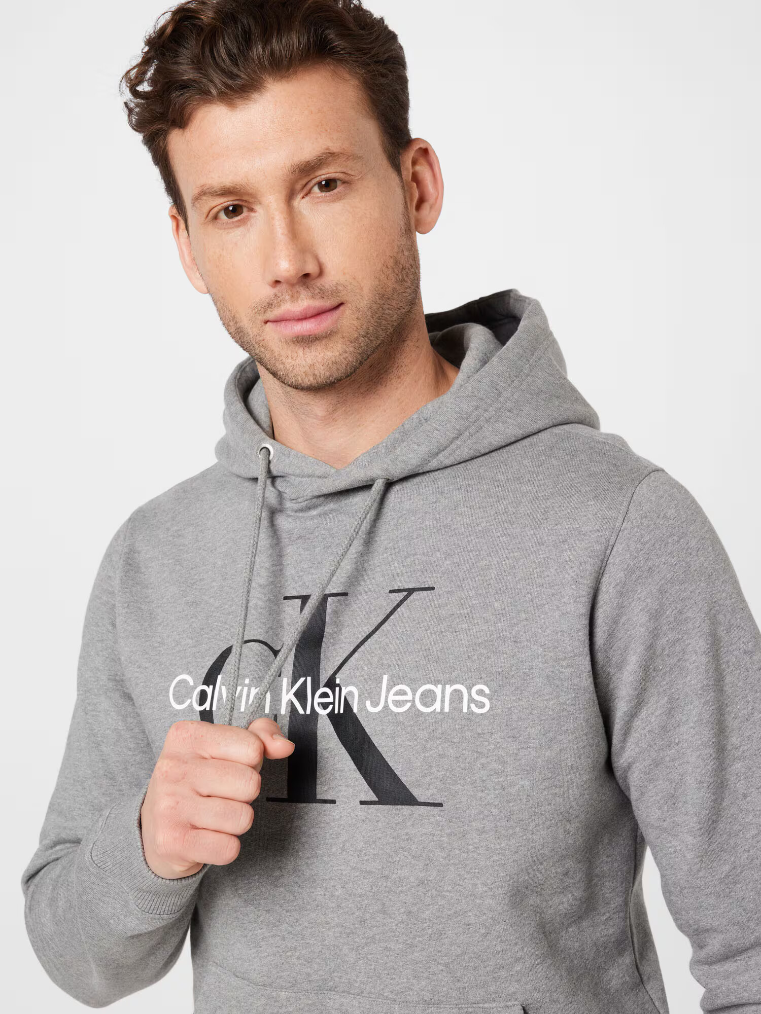 Calvin Klein Jeans Majica pegasto siva / črna / bela - Pepit.si