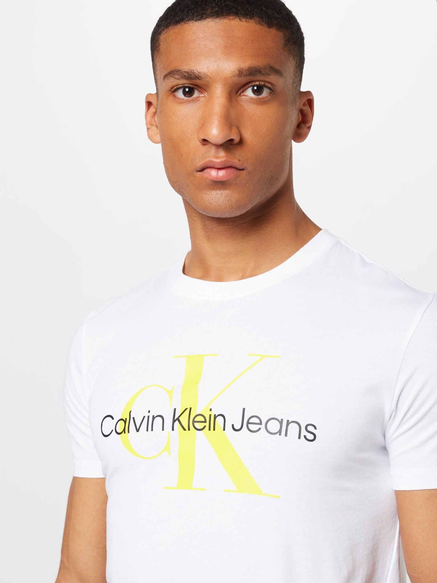 Calvin Klein Jeans Majica rumena / črna / bela - Pepit.si