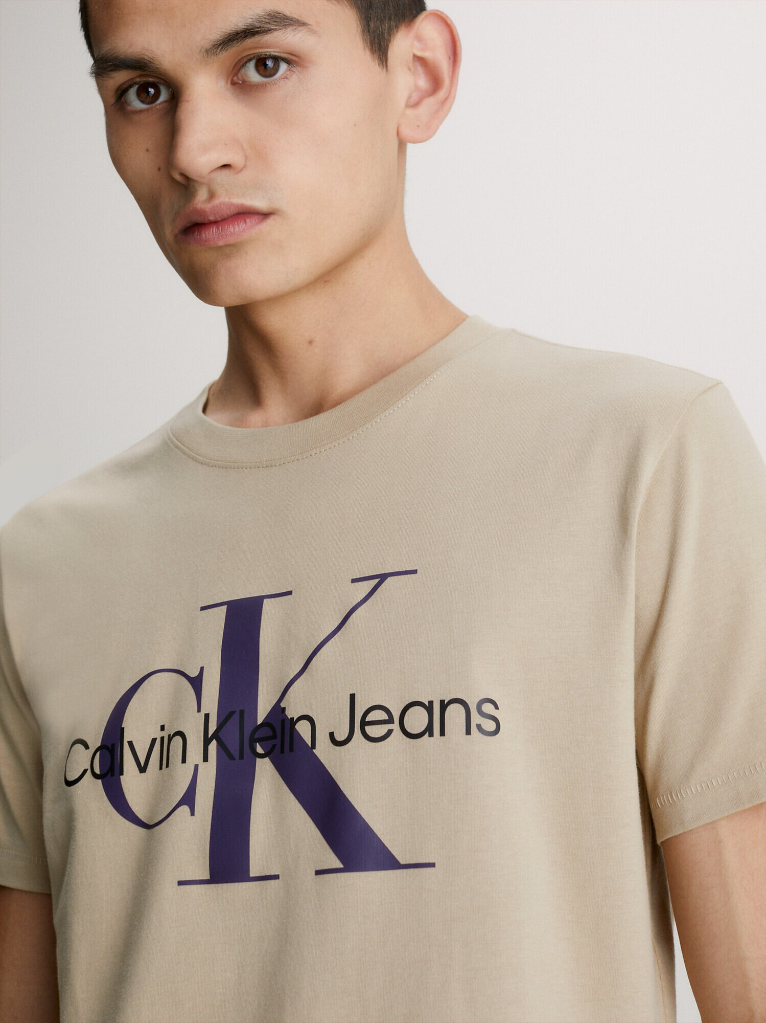 Calvin Klein Jeans Majica temno bež / mornarska / črna - Pepit.si