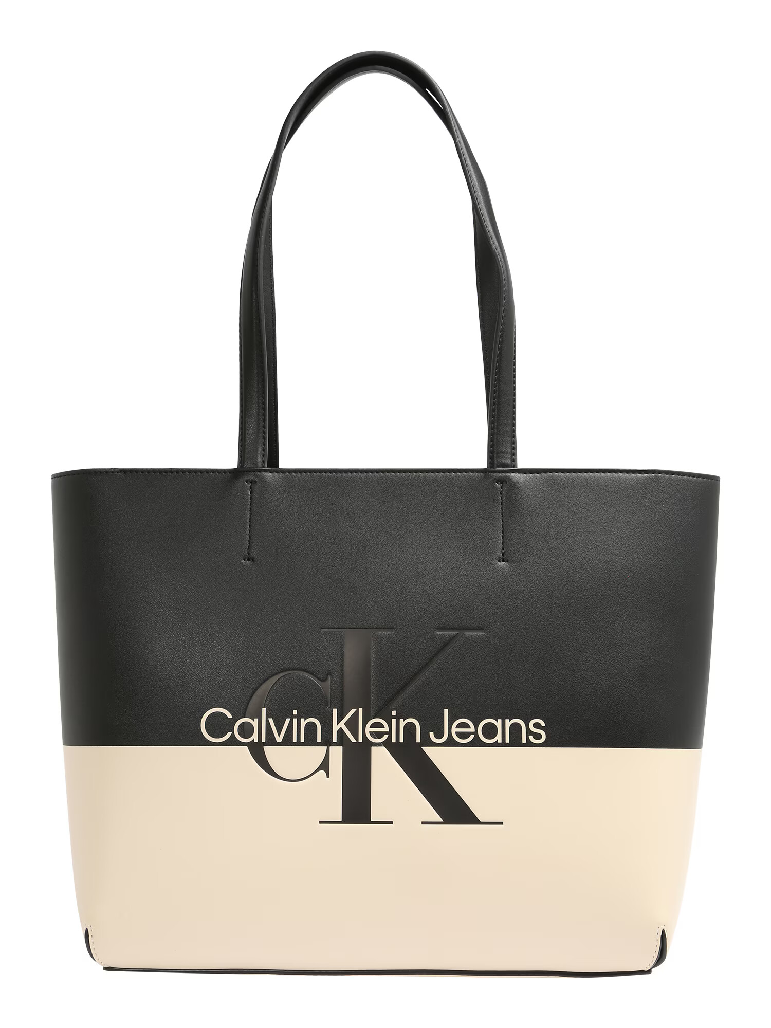 Calvin Klein Jeans Nakupovalna torba 'Hero' črna / bela - Pepit.si