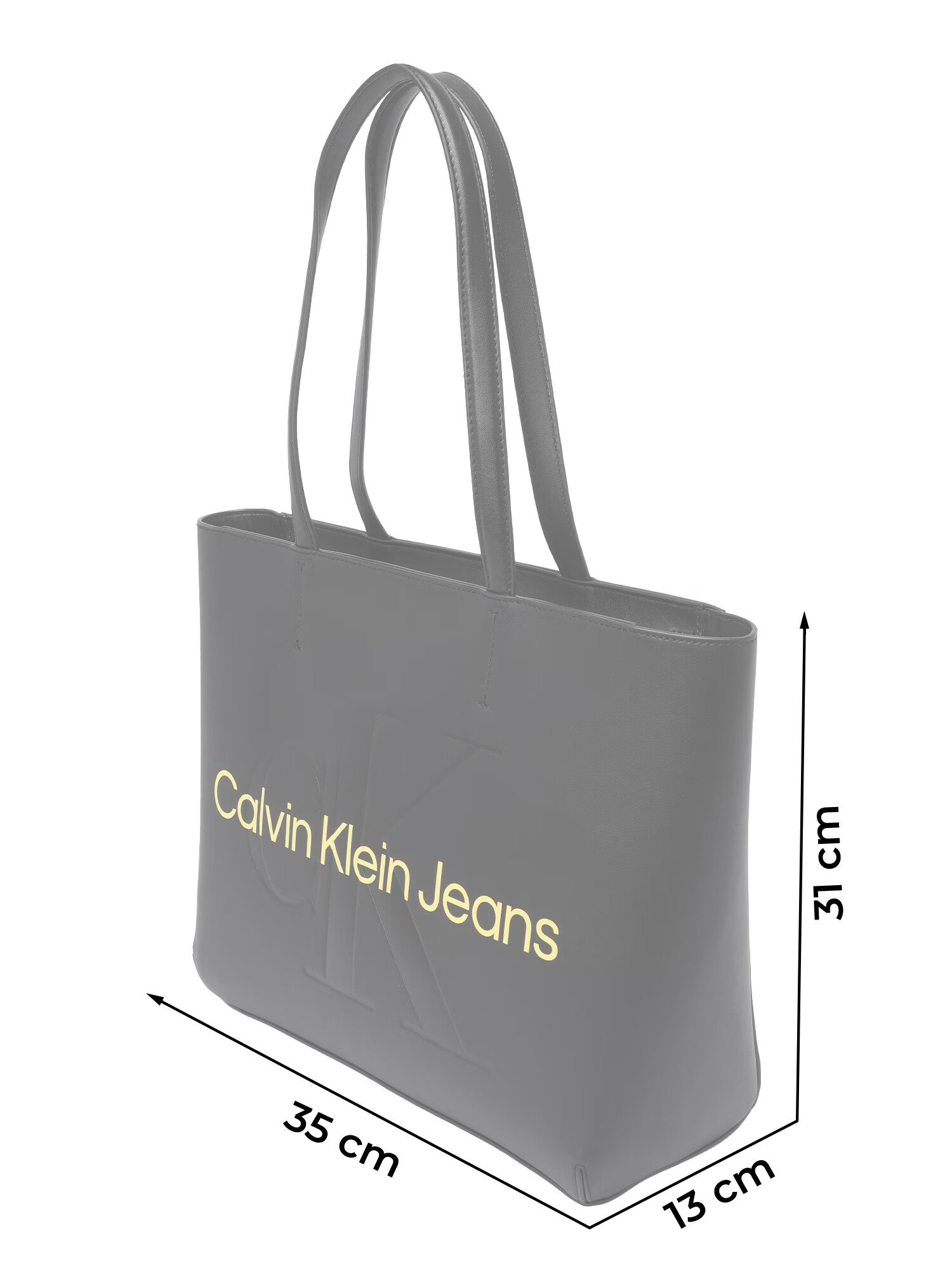 Calvin Klein Jeans Nakupovalna torba svetlo rumena / črna - Pepit.si