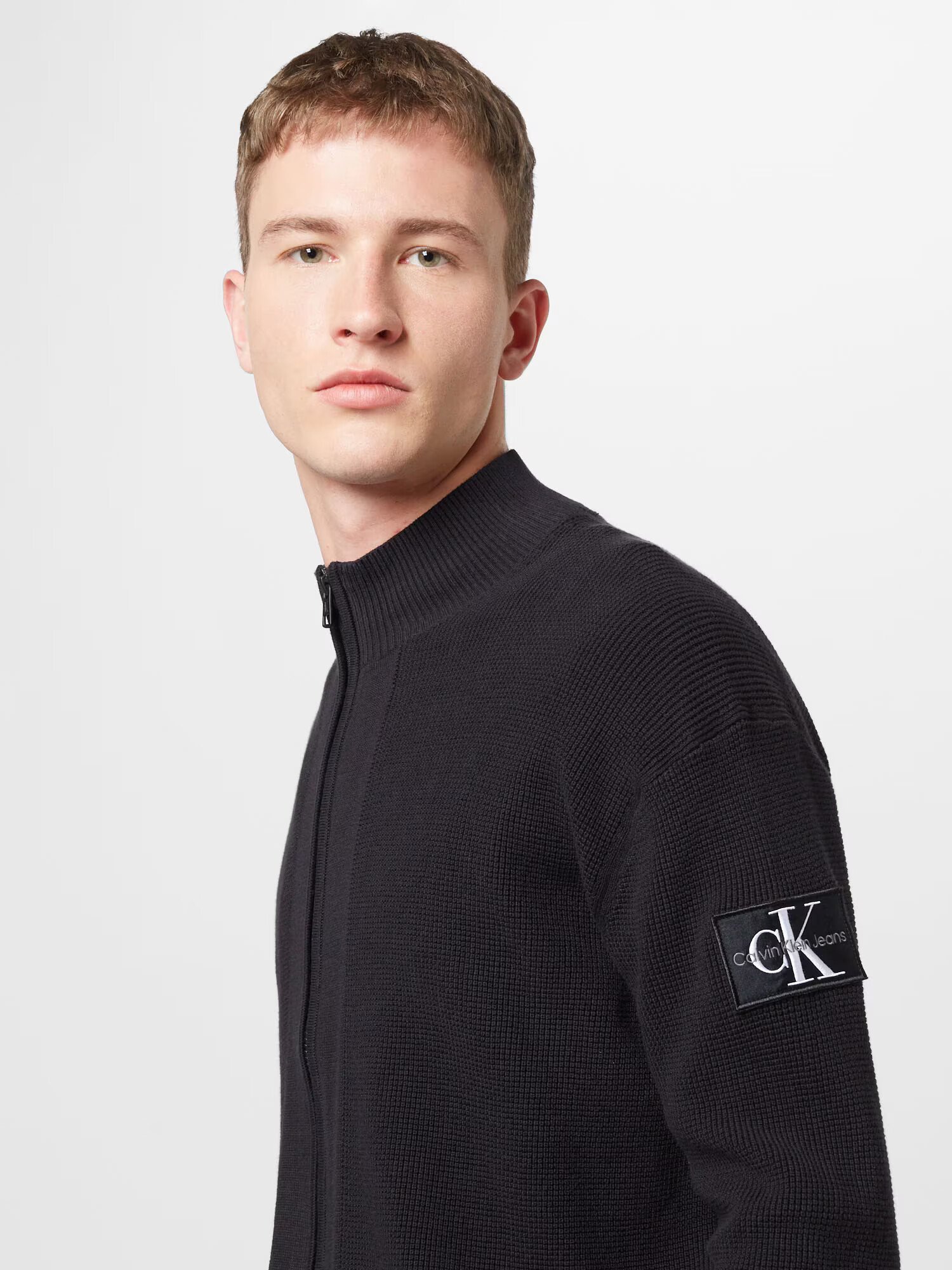 Calvin Klein Jeans Pletena jopa črna - Pepit.si