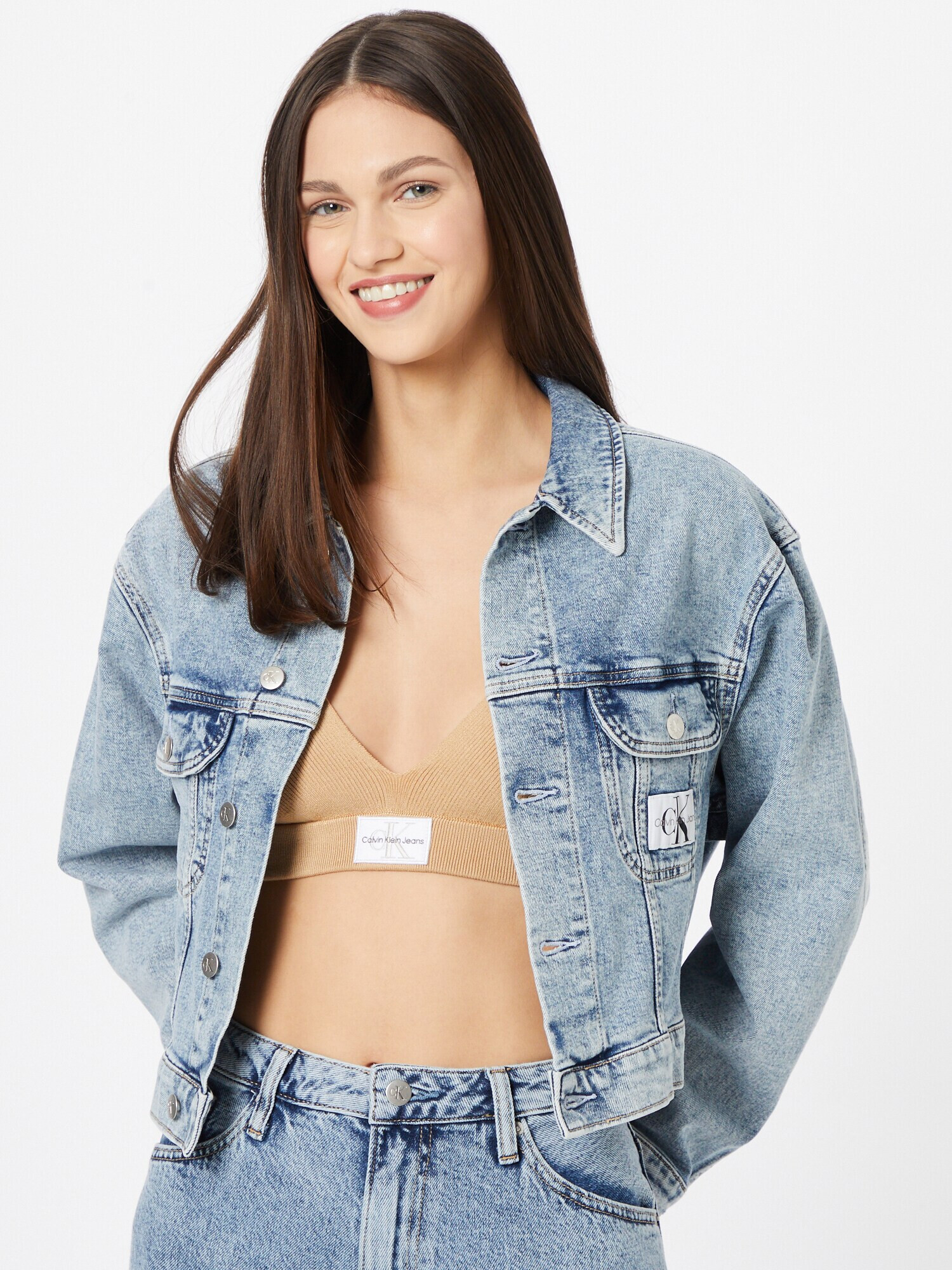 Calvin Klein Jeans Prehodna jakna moder denim - Pepit.si