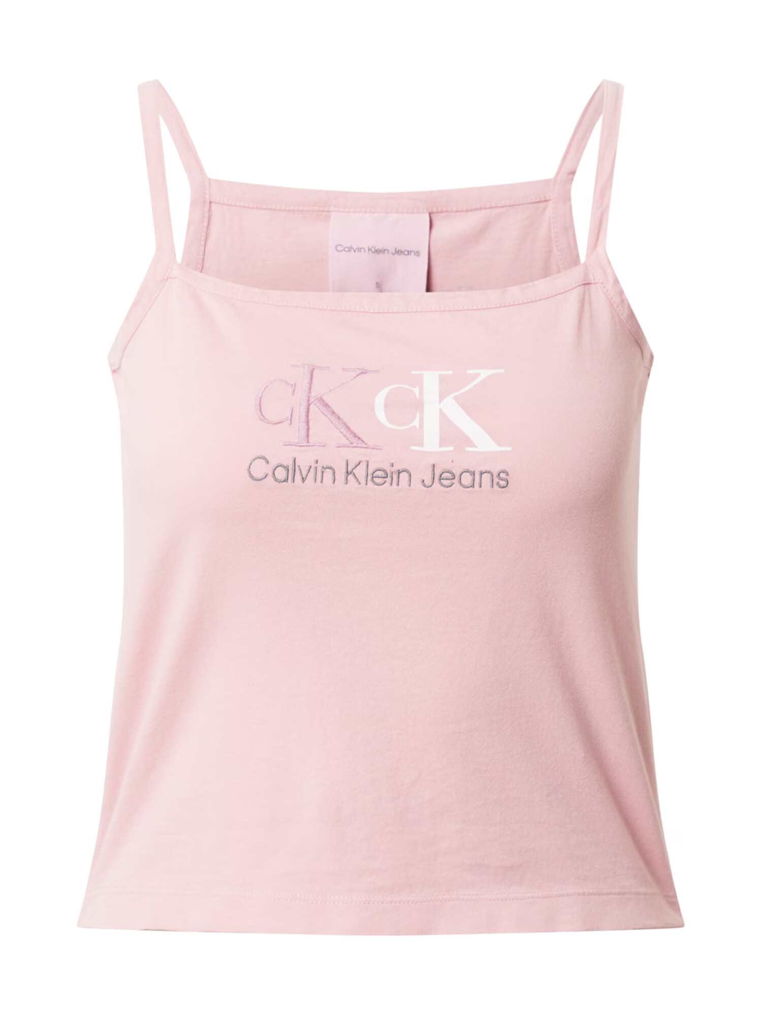 Calvin Klein Jeans Top roza / bela / črna - Pepit.si