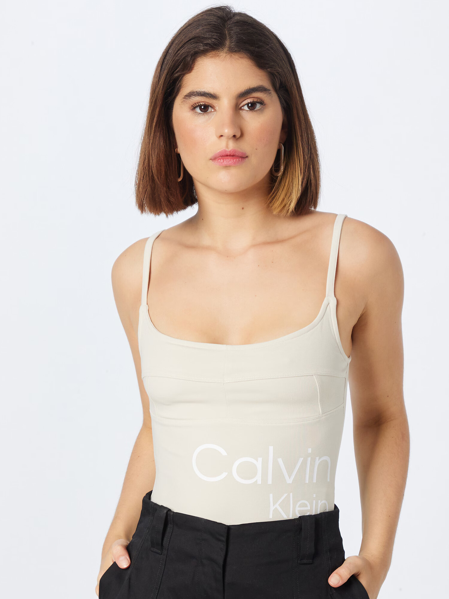 Calvin Klein Jeans Top bela / off-bela - Pepit.si