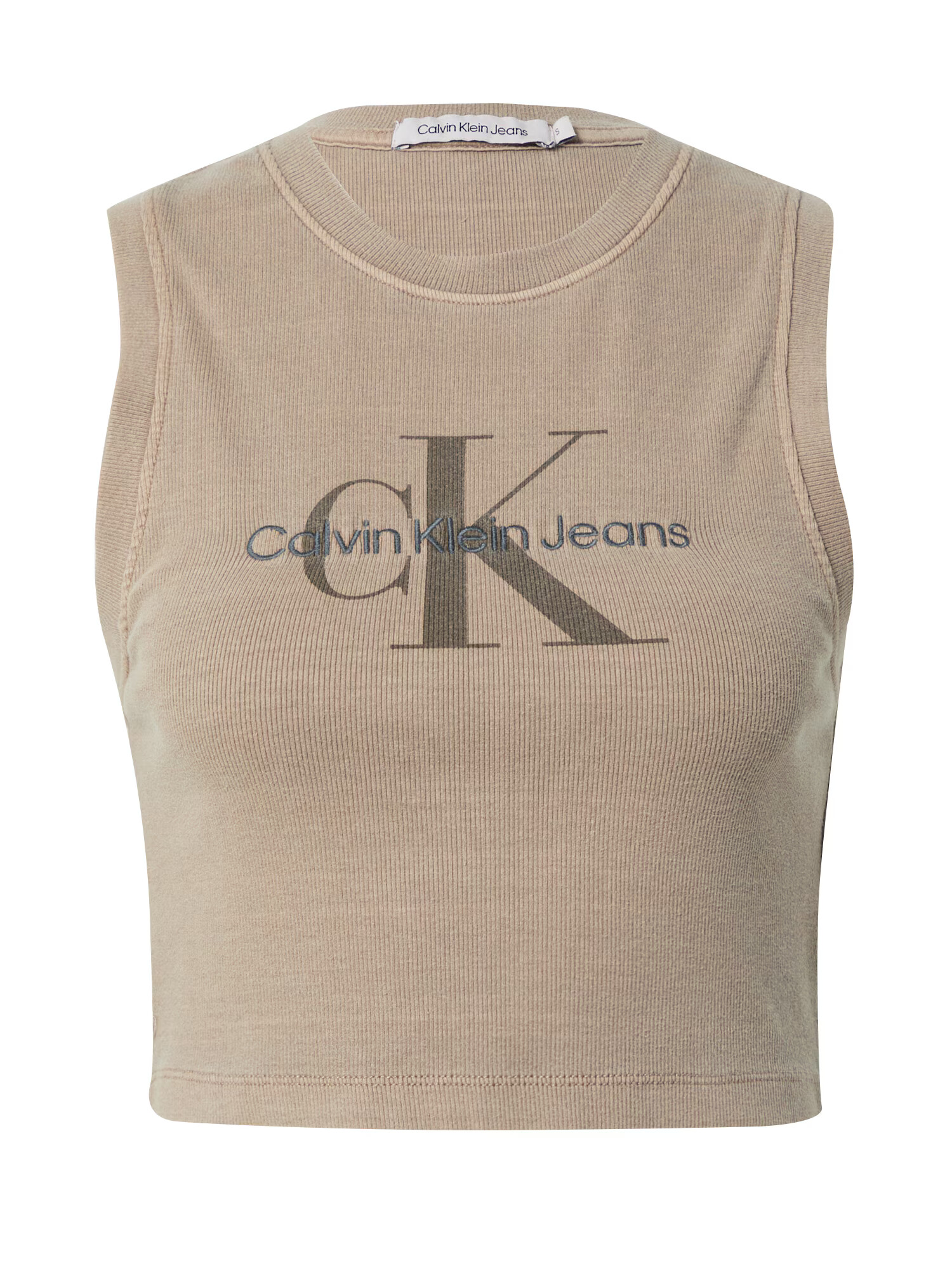 Calvin Klein Jeans Top 'MINERAL' temno rjava / antracit / barva blata - Pepit.si