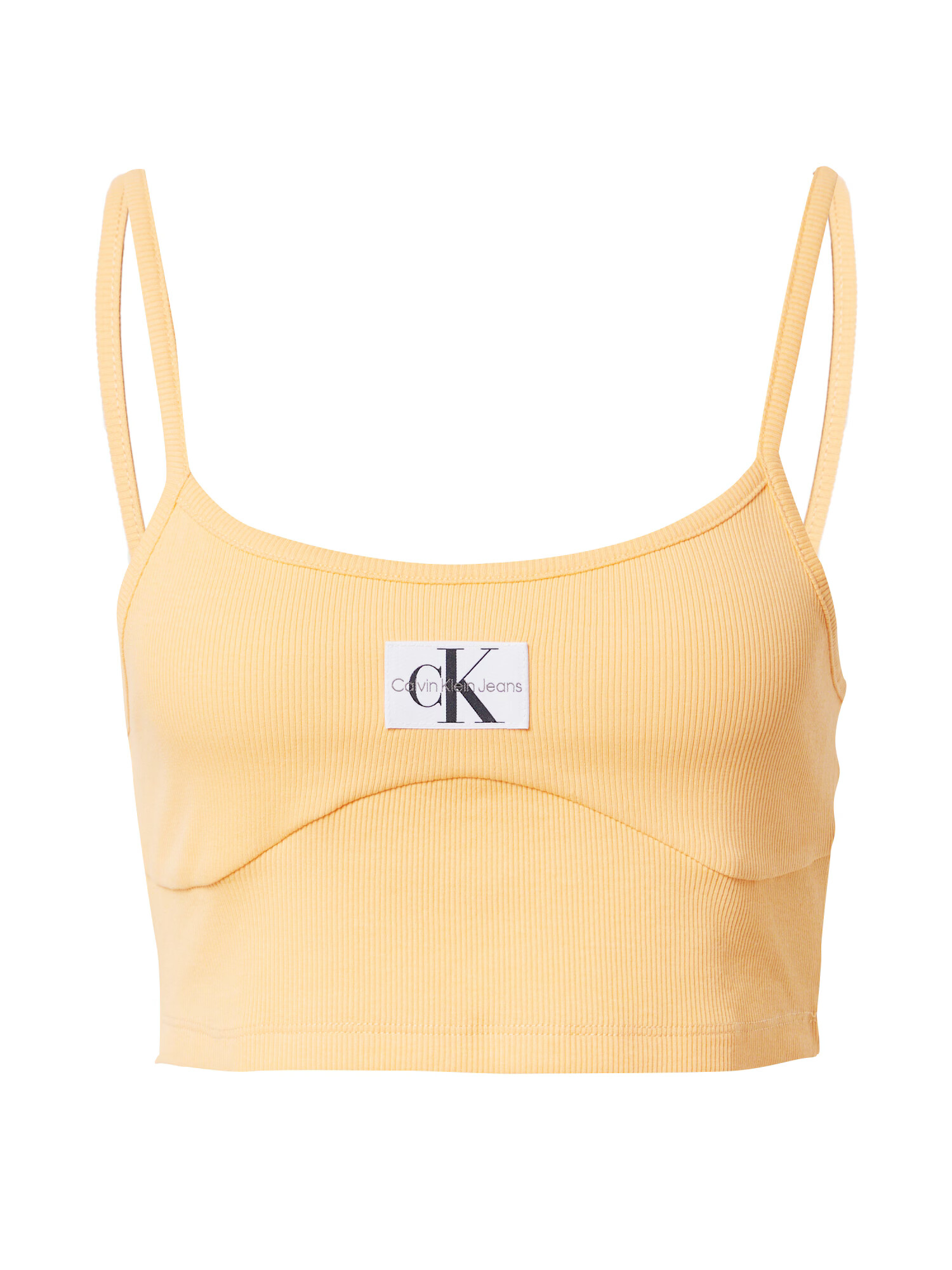 Calvin Klein Jeans Top pastelno oranžna / črna / bela - Pepit.si