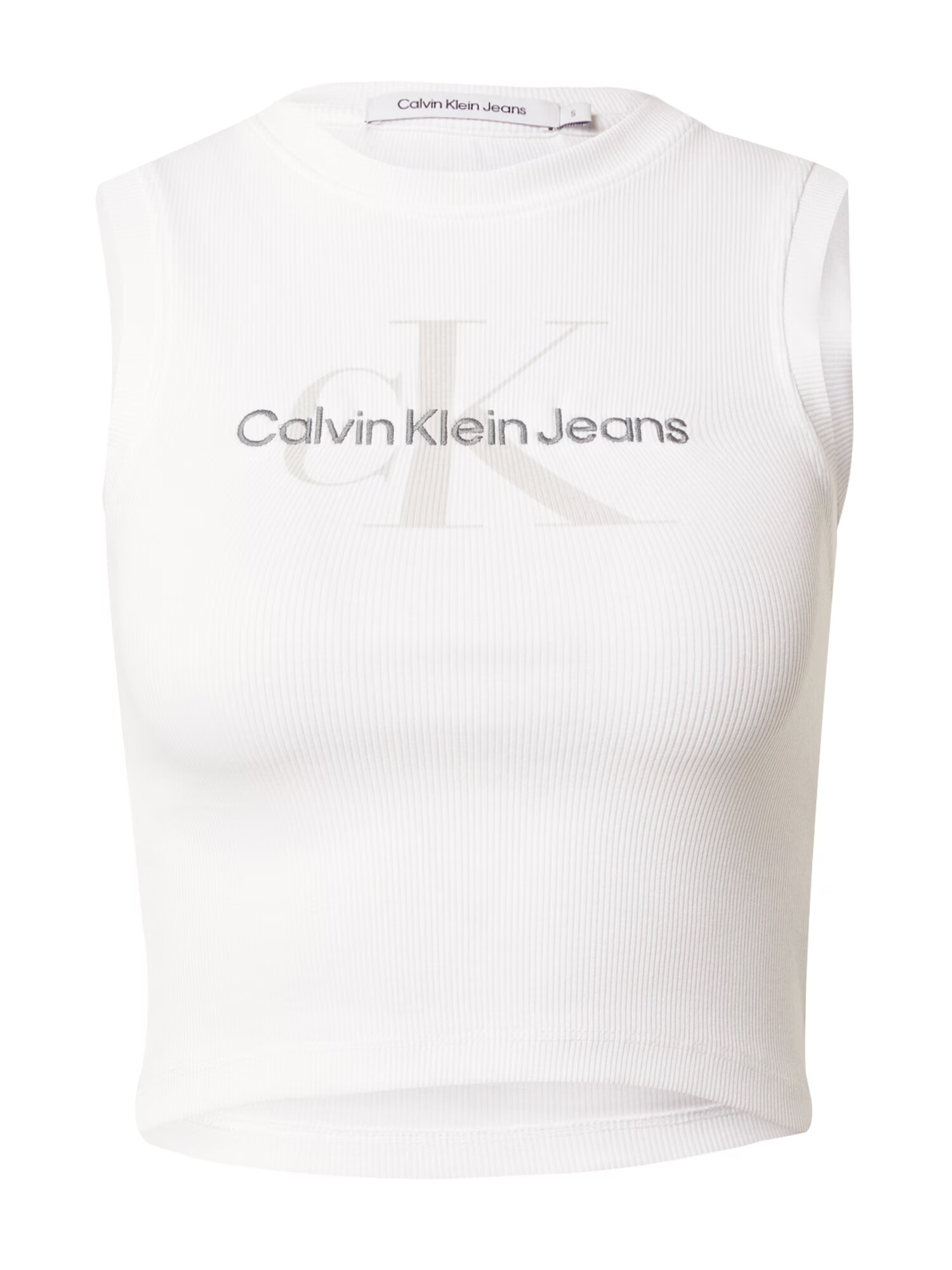 Calvin Klein Jeans Top siva / črna / bela - Pepit.si