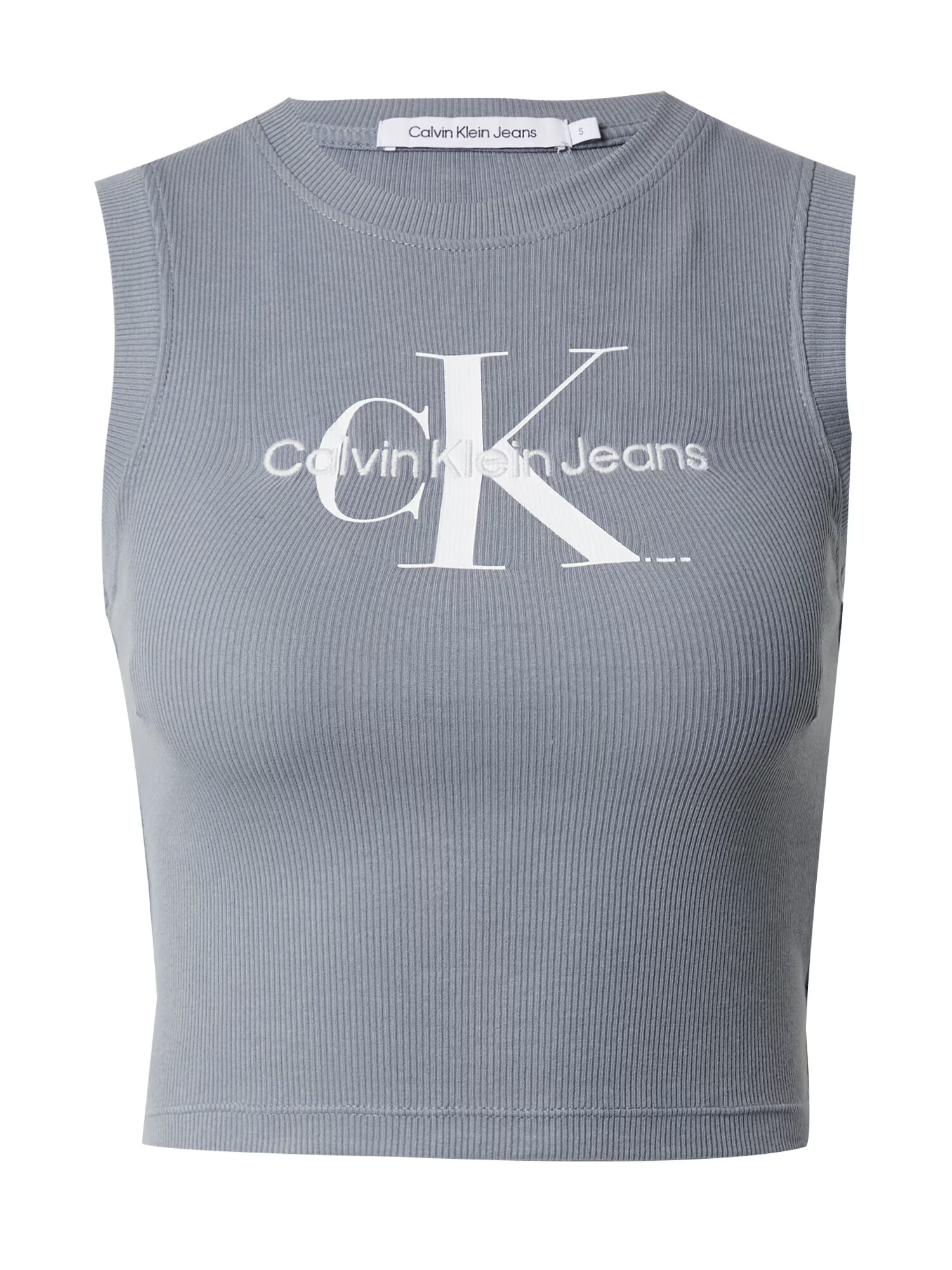 Calvin Klein Jeans Top temno siva / bela - Pepit.si