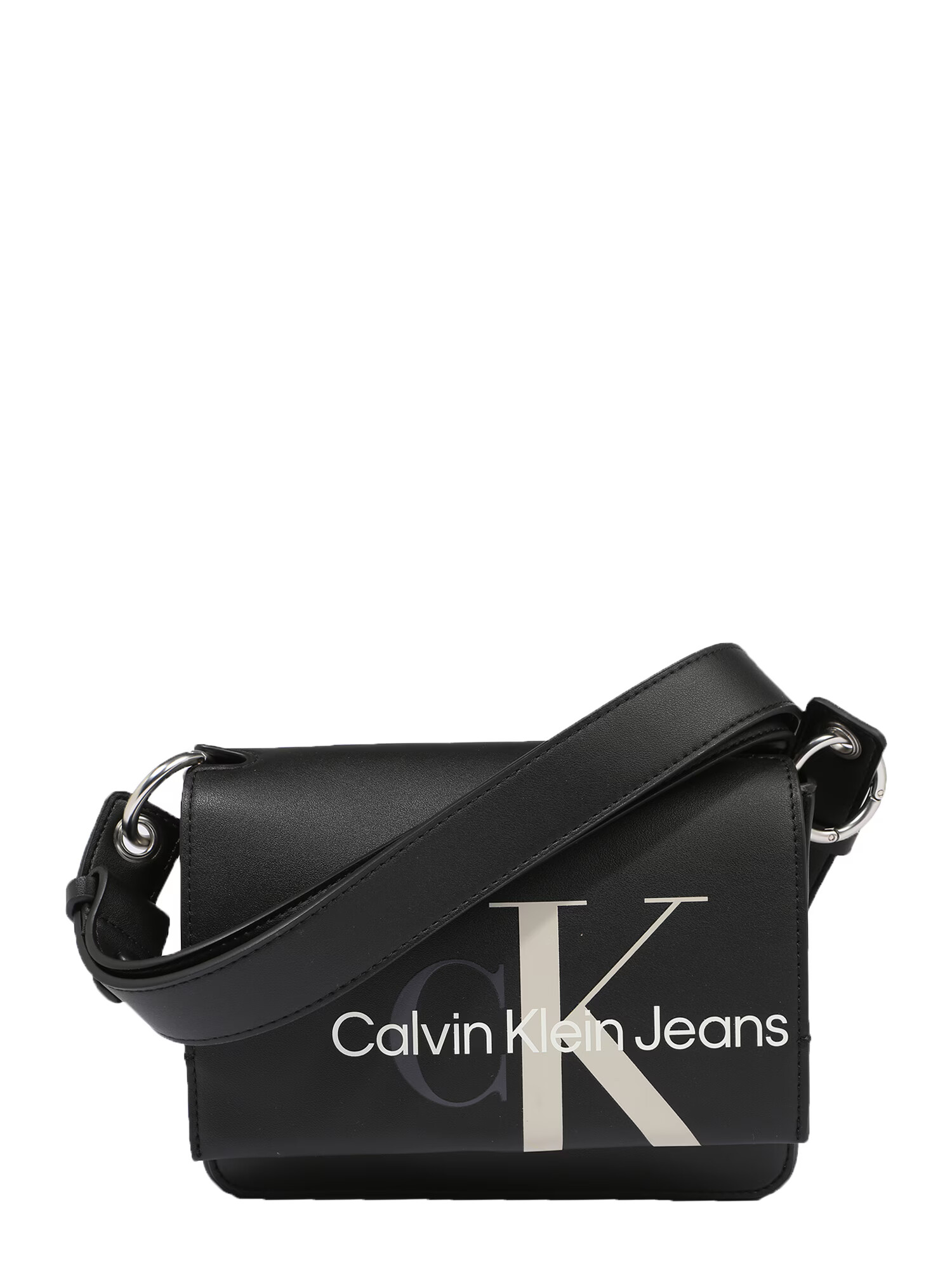 Calvin Klein Jeans Torba za čez ramo črna / bela / temno siva - Pepit.si