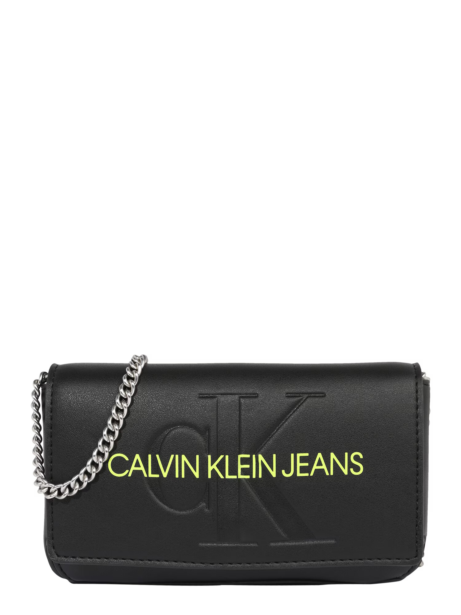 Calvin Klein Jeans Torba za čez ramo črna / kivi - Pepit.si