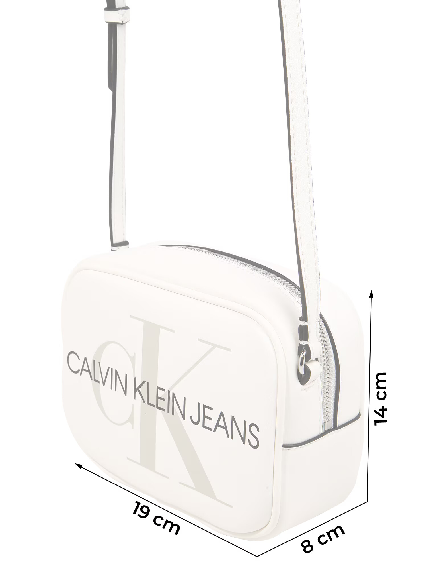 Calvin Klein Jeans Torba za čez ramo svetlo siva / črna / off-bela - Pepit.si