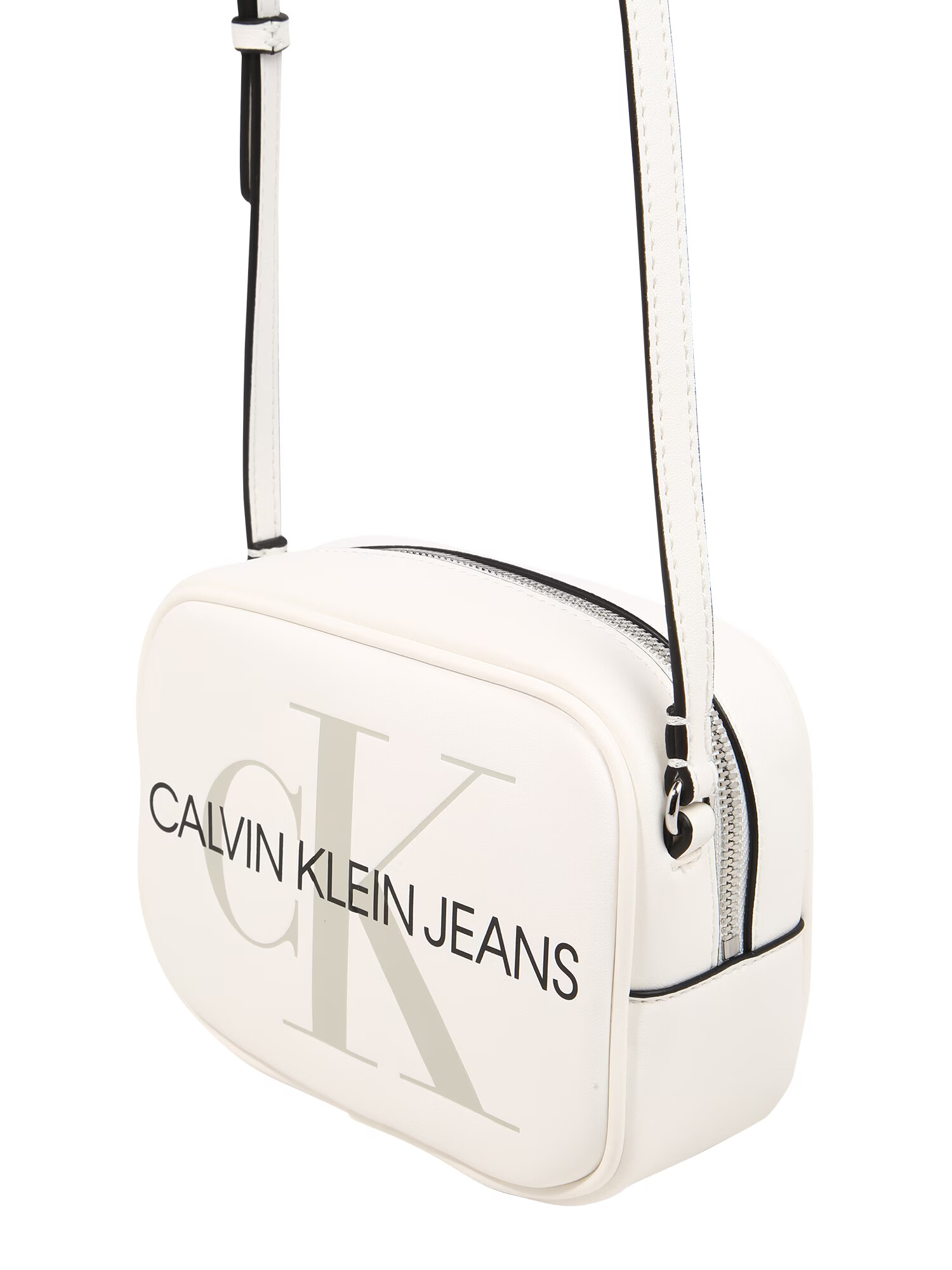 Calvin Klein Jeans Torba za čez ramo svetlo siva / črna / off-bela - Pepit.si