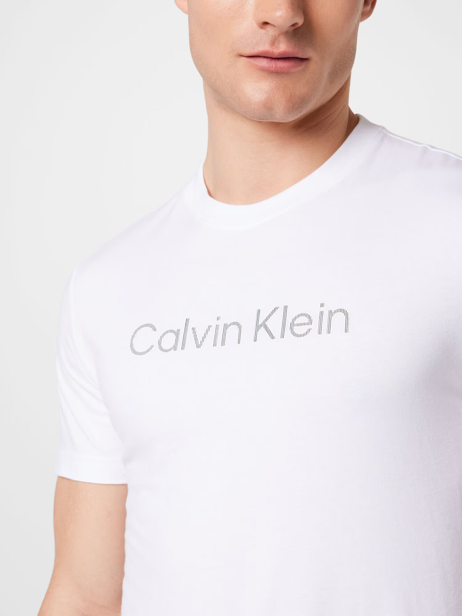 Calvin Klein Majica siva / bela - Pepit.si