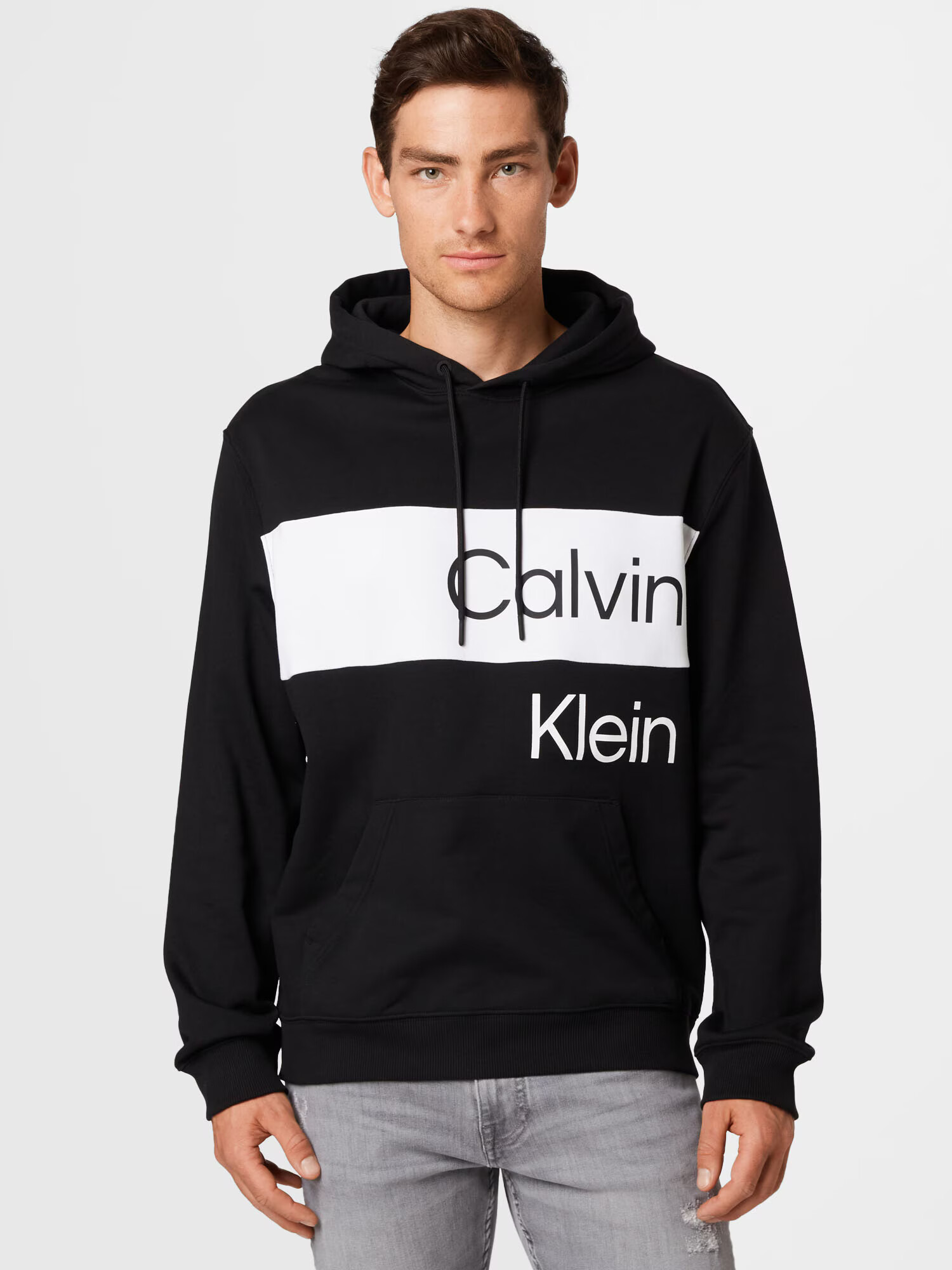 Calvin Klein Majica črna / bela - Pepit.si