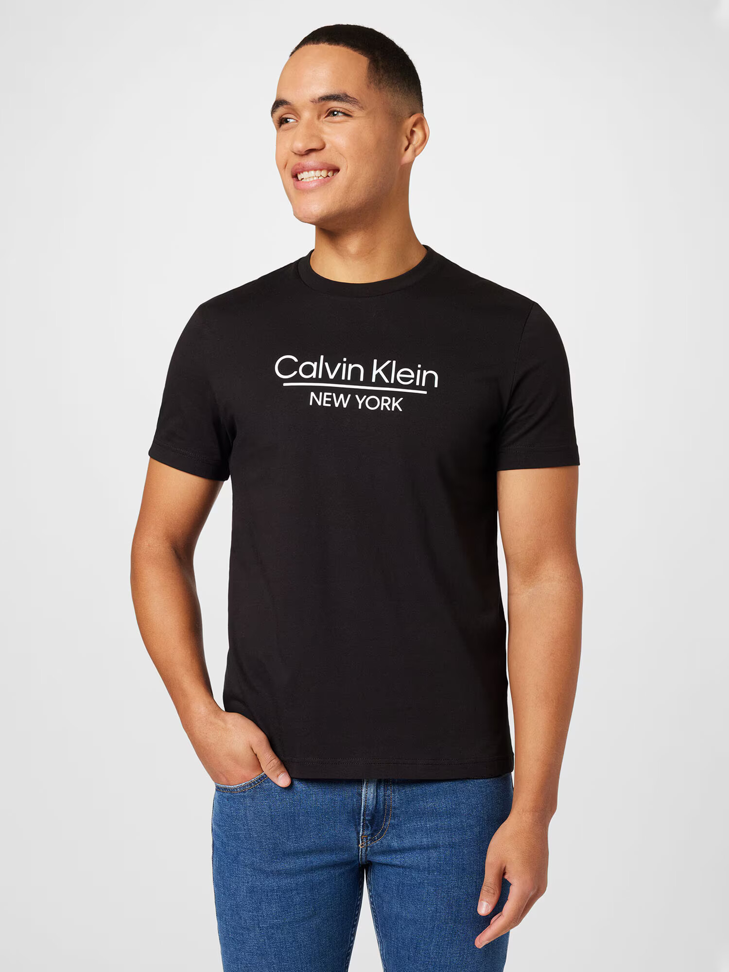 Calvin Klein Majica črna / bela - Pepit.si