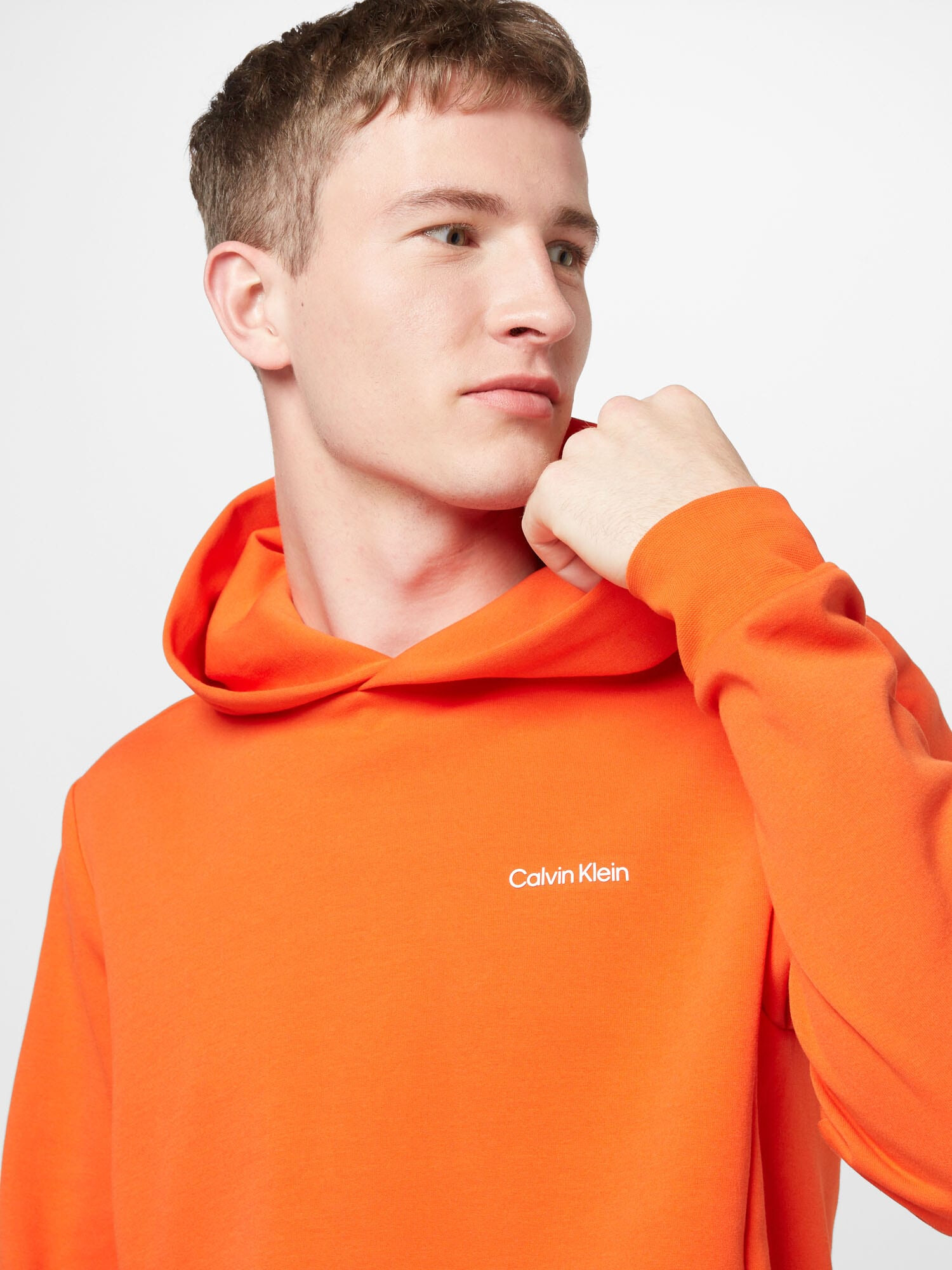 Calvin Klein Majica oranžna / bela - Pepit.si