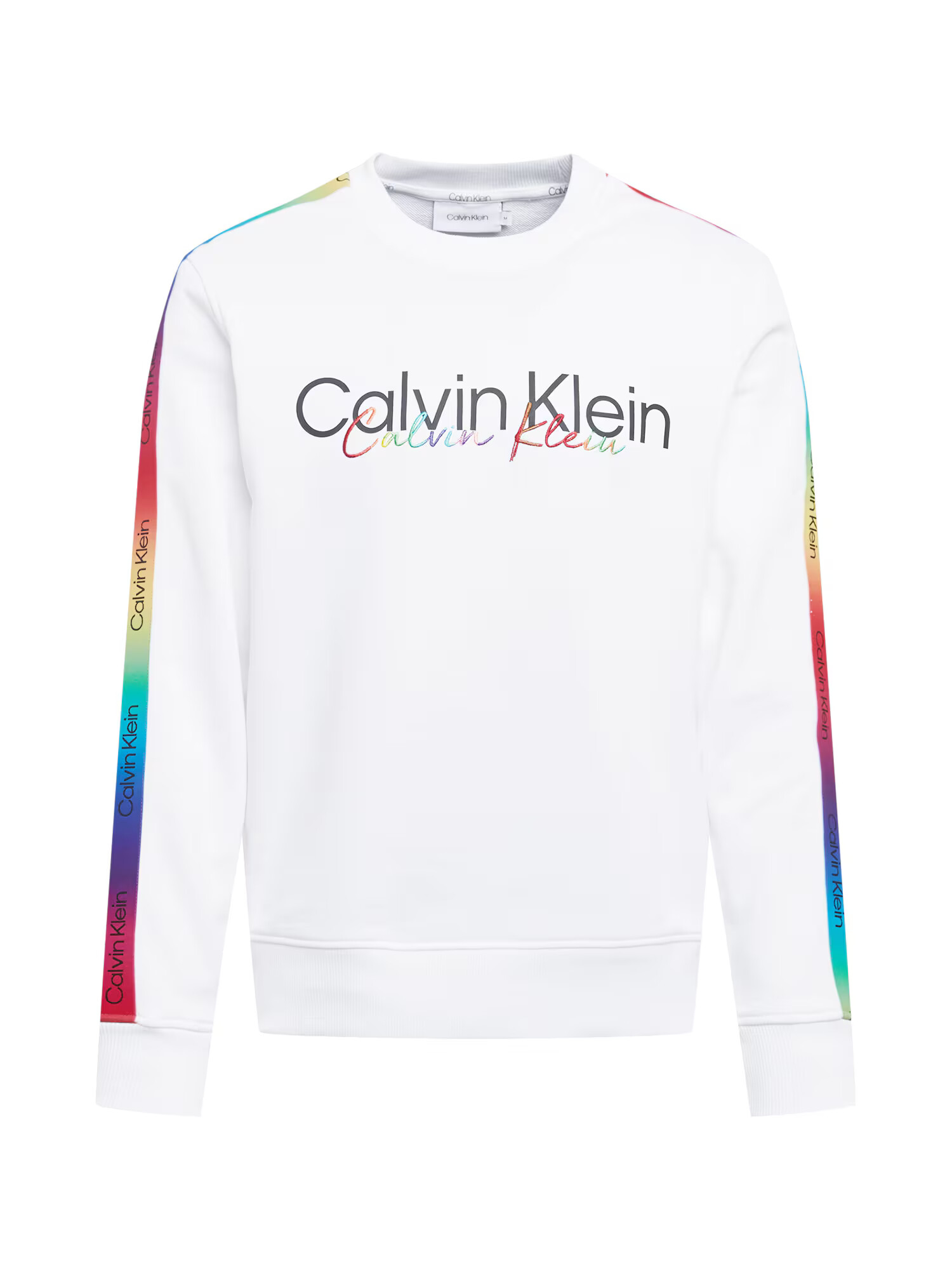 Calvin Klein Majica 'PRIDE' bela / mešane barve / črna - Pepit.si