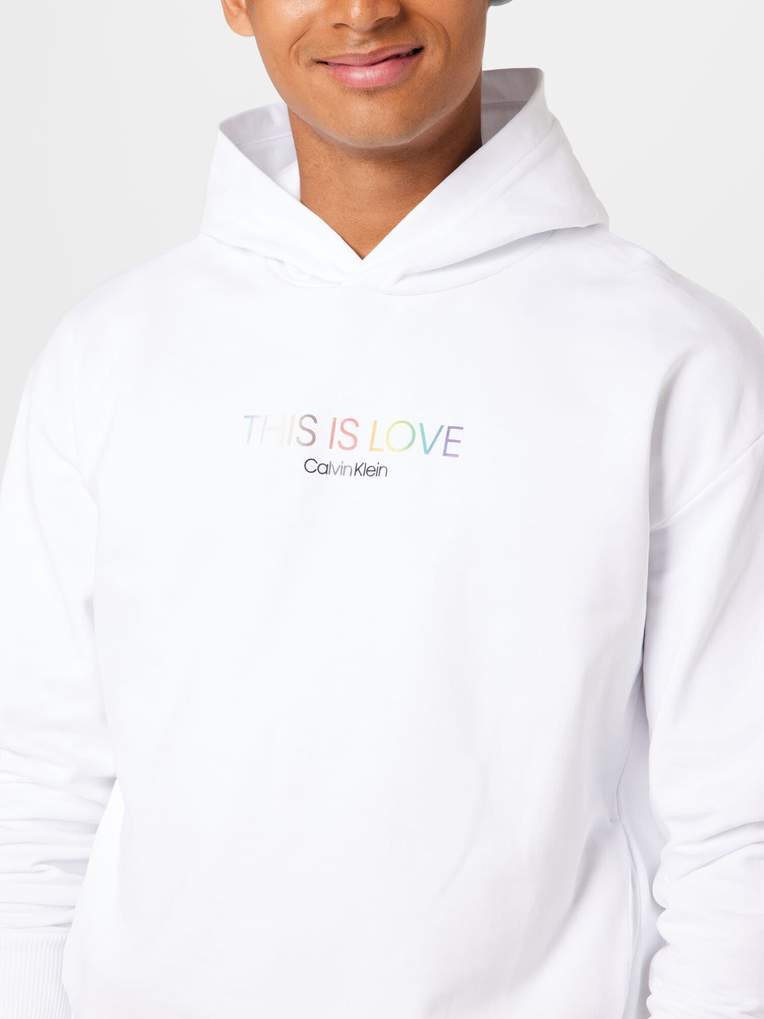 Calvin Klein Majica 'PRIDE LOVE' petrol / roza / črna / bela - Pepit.si