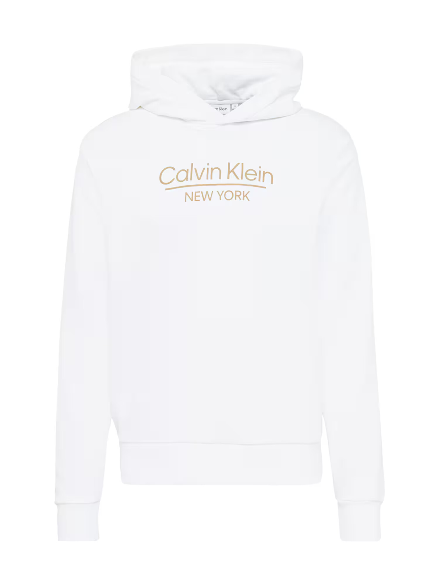 Calvin Klein Majica temno bež / bela - Pepit.si