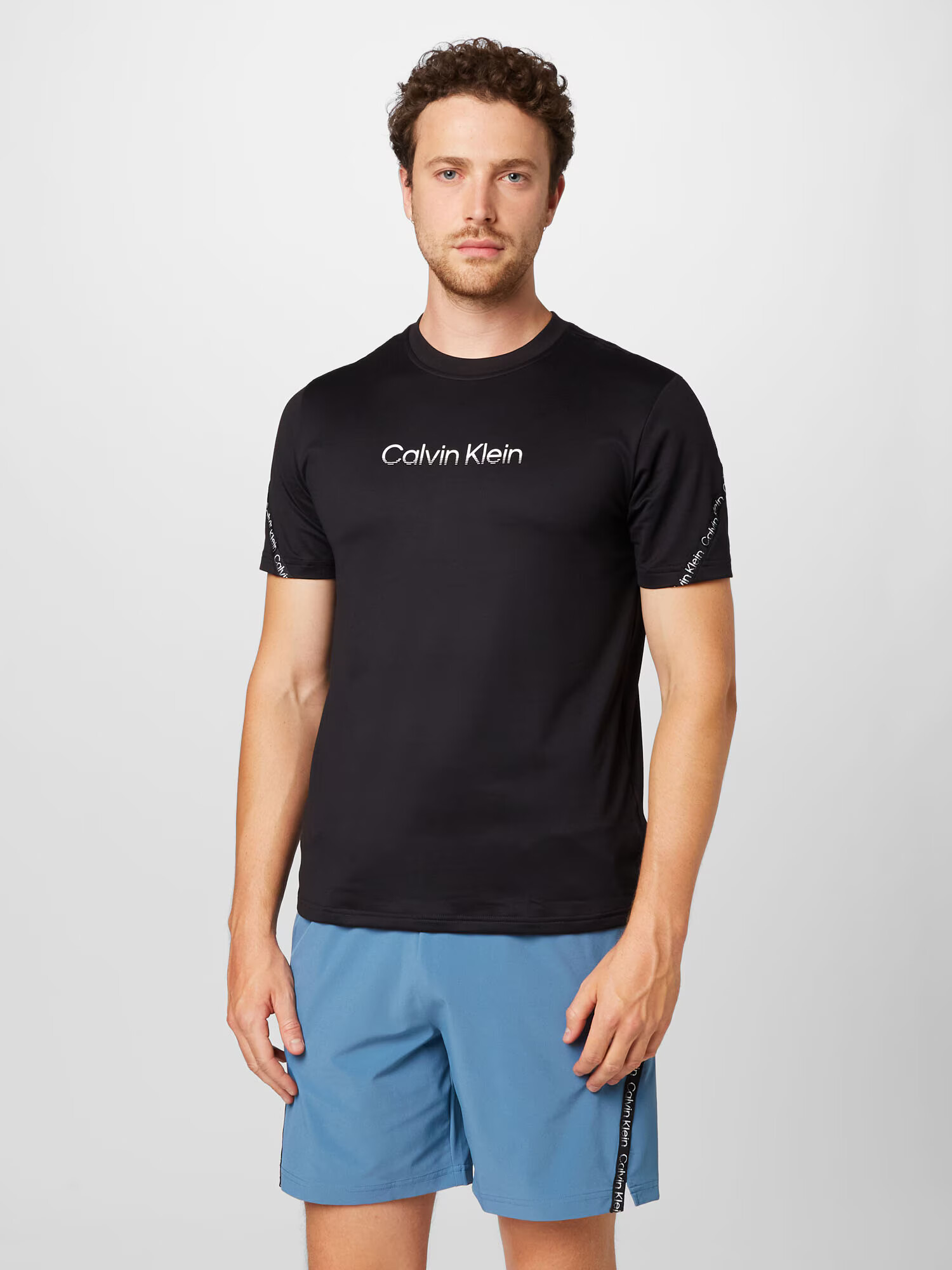 Calvin Klein Performance Funkcionalna majica črna / bela - Pepit.si