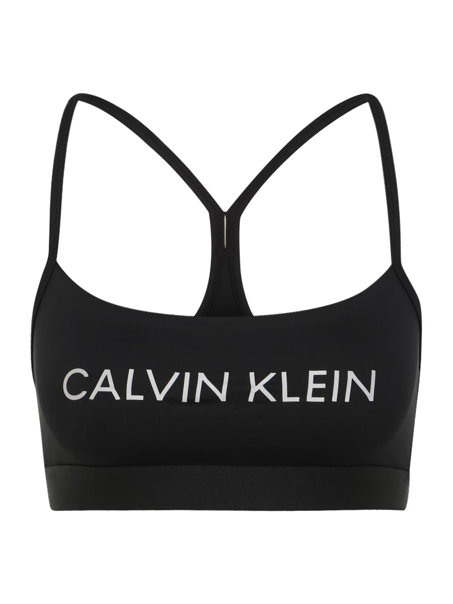 Calvin Klein Performance Športni nederček črna / bela - Pepit.si