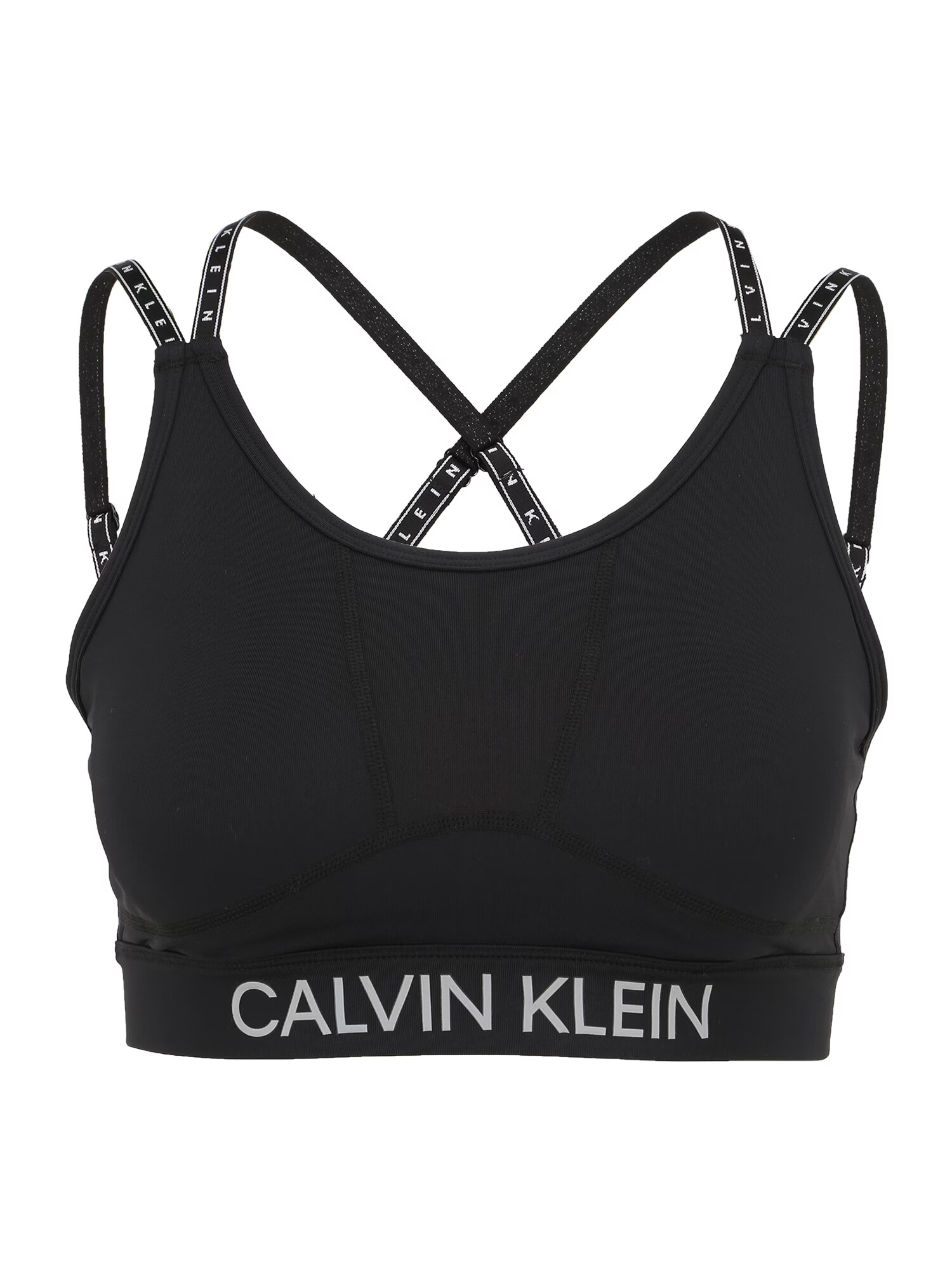 Calvin Klein Performance Športni nederček črna / bela - Pepit.si