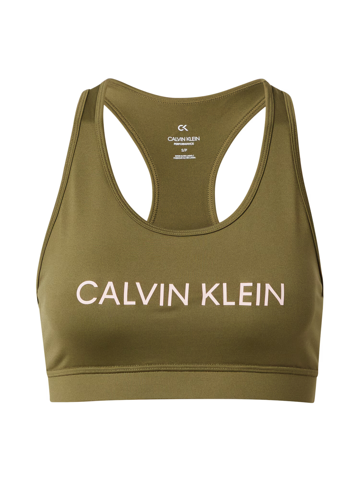 Calvin Klein Performance Športni nederček oliva / roza - Pepit.si