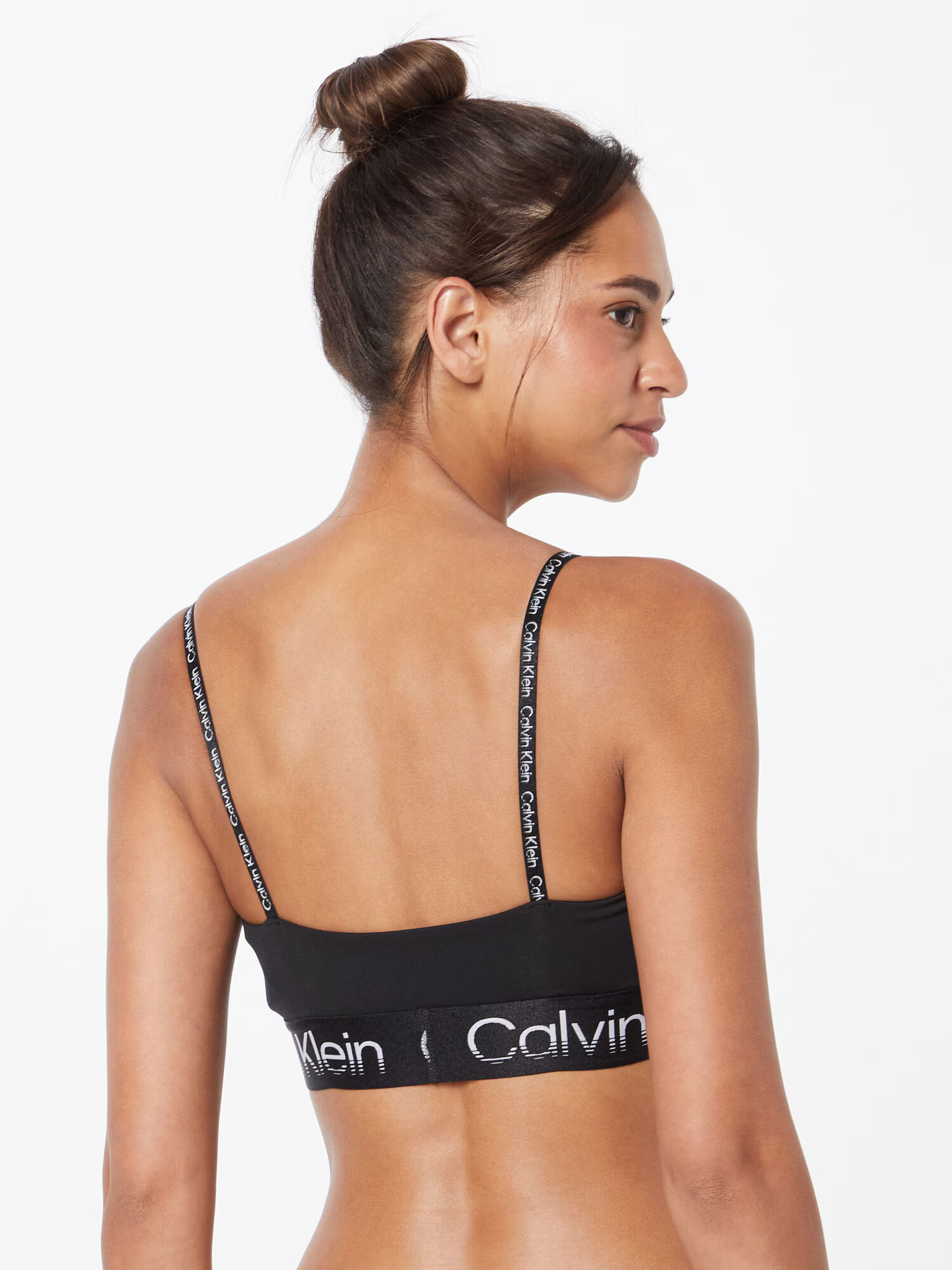 Calvin Klein Sport Športni nederček črna / bela - Pepit.si