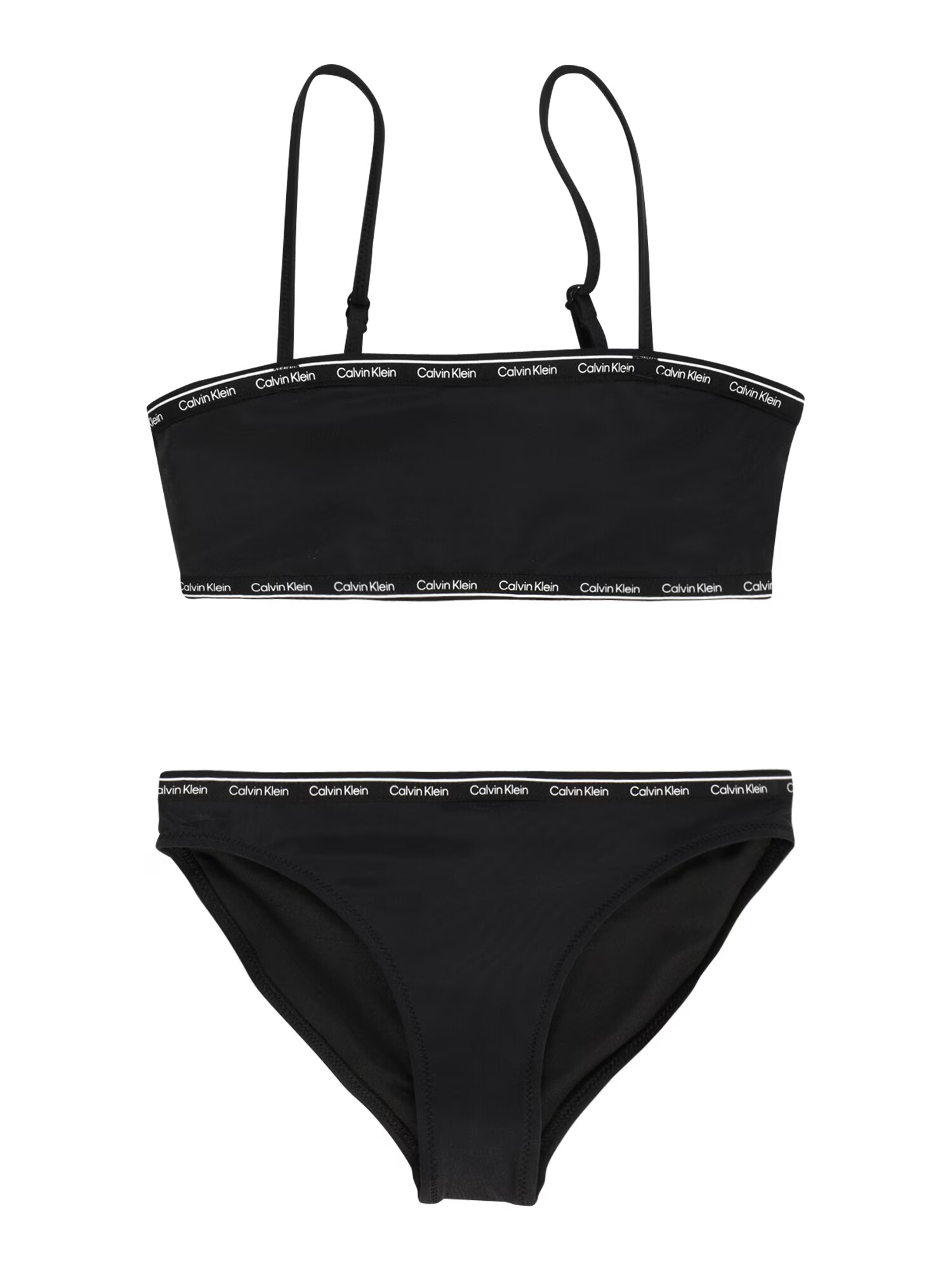 Calvin Klein Swimwear Bikini črna / bela - Pepit.si