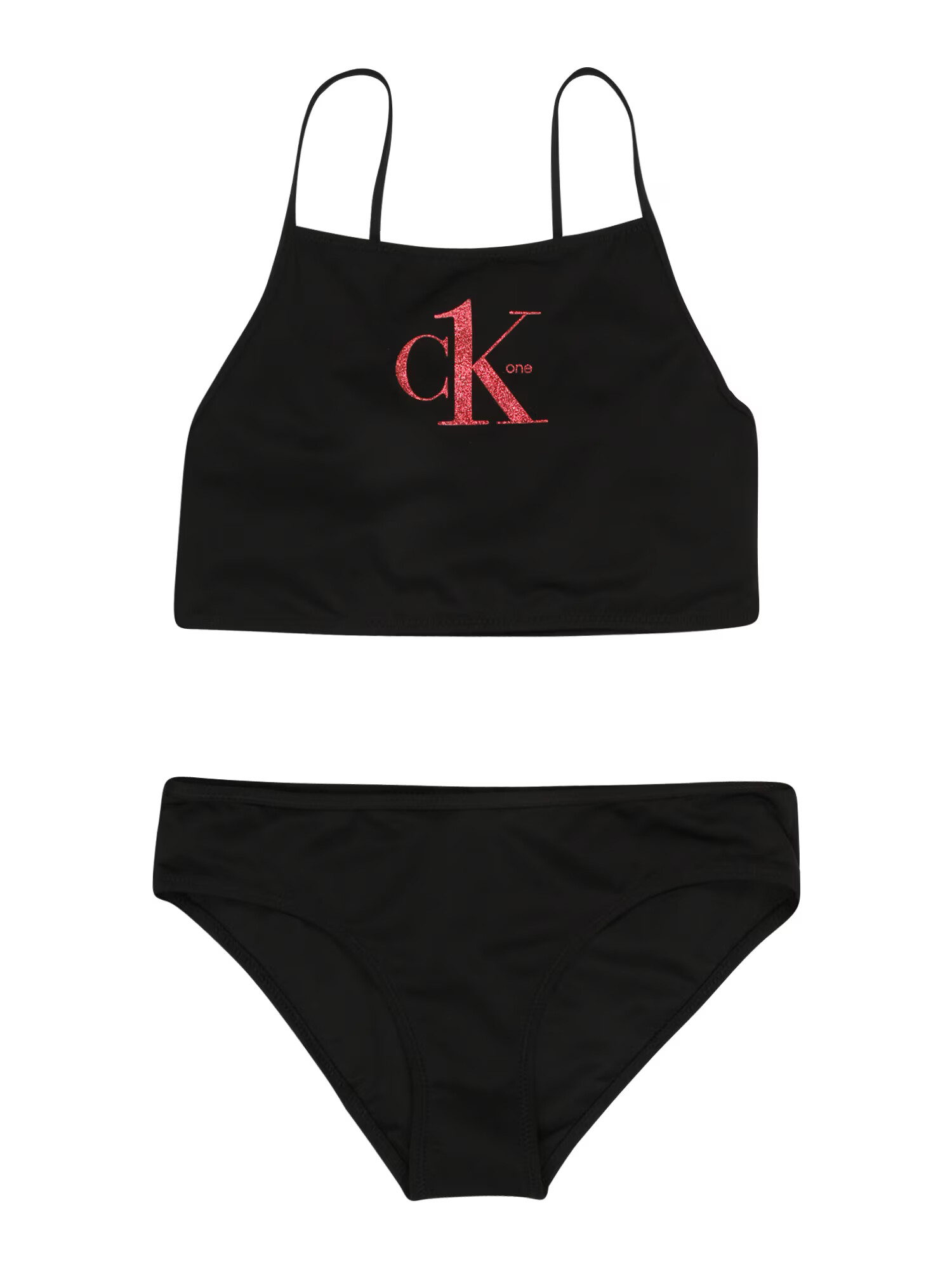 Calvin Klein Swimwear Bikini svetlo rdeča / črna - Pepit.si