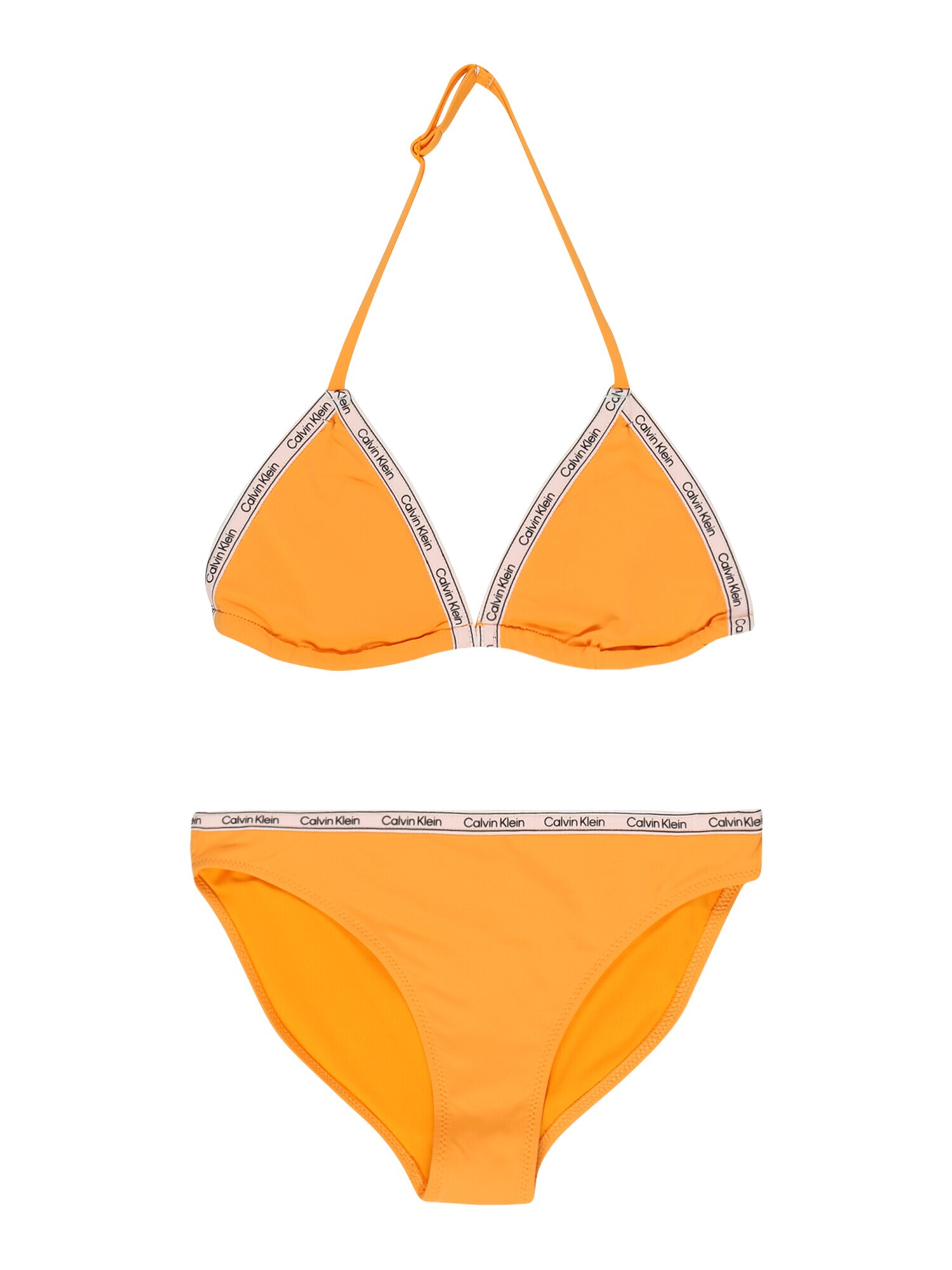 Calvin Klein Swimwear Bikini mandarina / črna / bela - Pepit.si