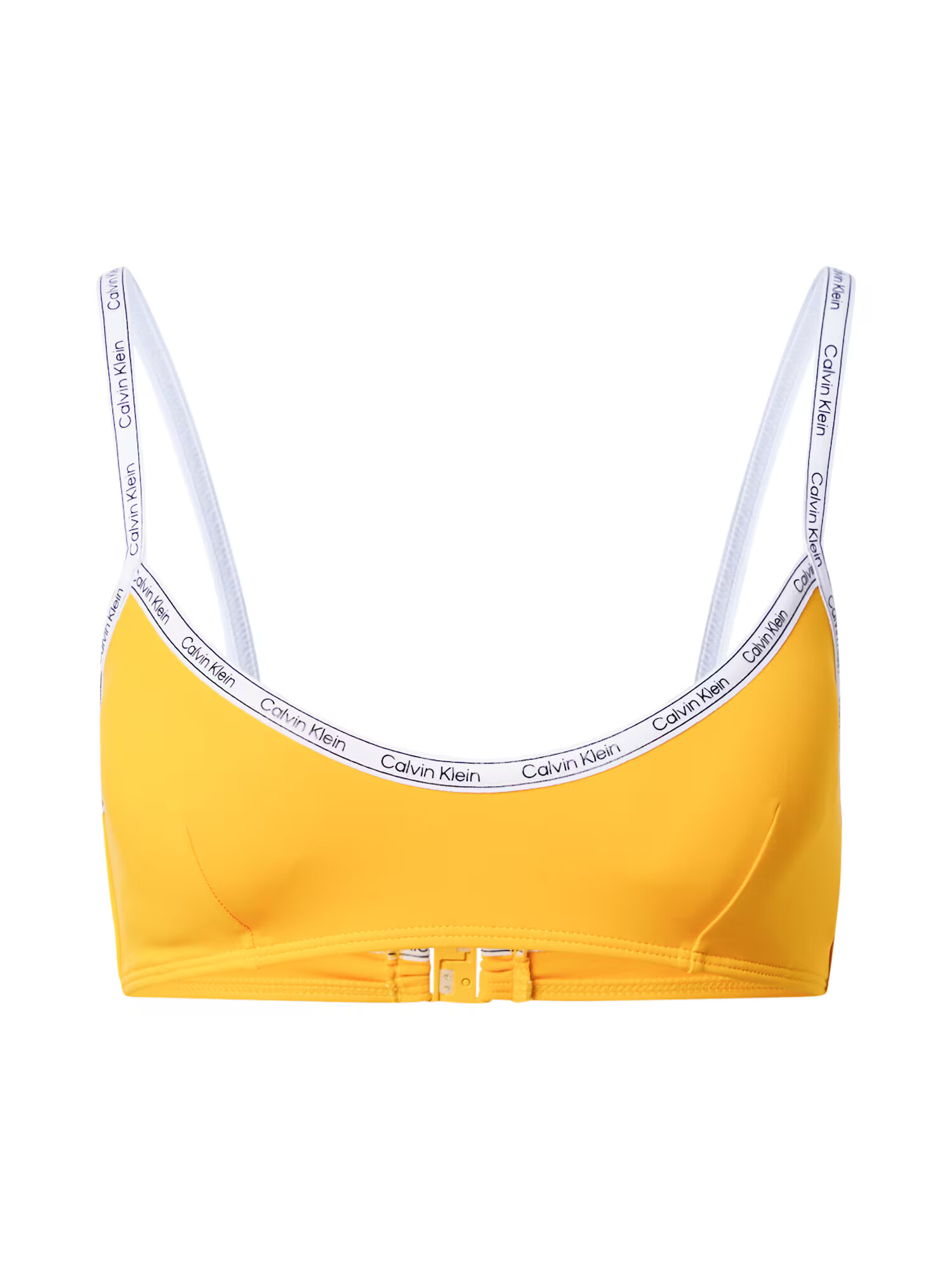 Calvin Klein Swimwear Bikini zgornji del 'BRALETTE' zlato-rumena / črna / bela - Pepit.si