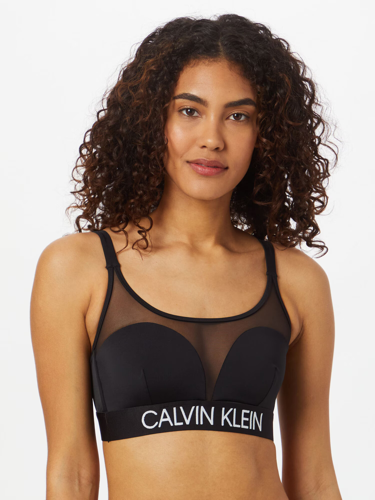 Calvin Klein Swimwear Bikini zgornji del črna / bela - Pepit.si