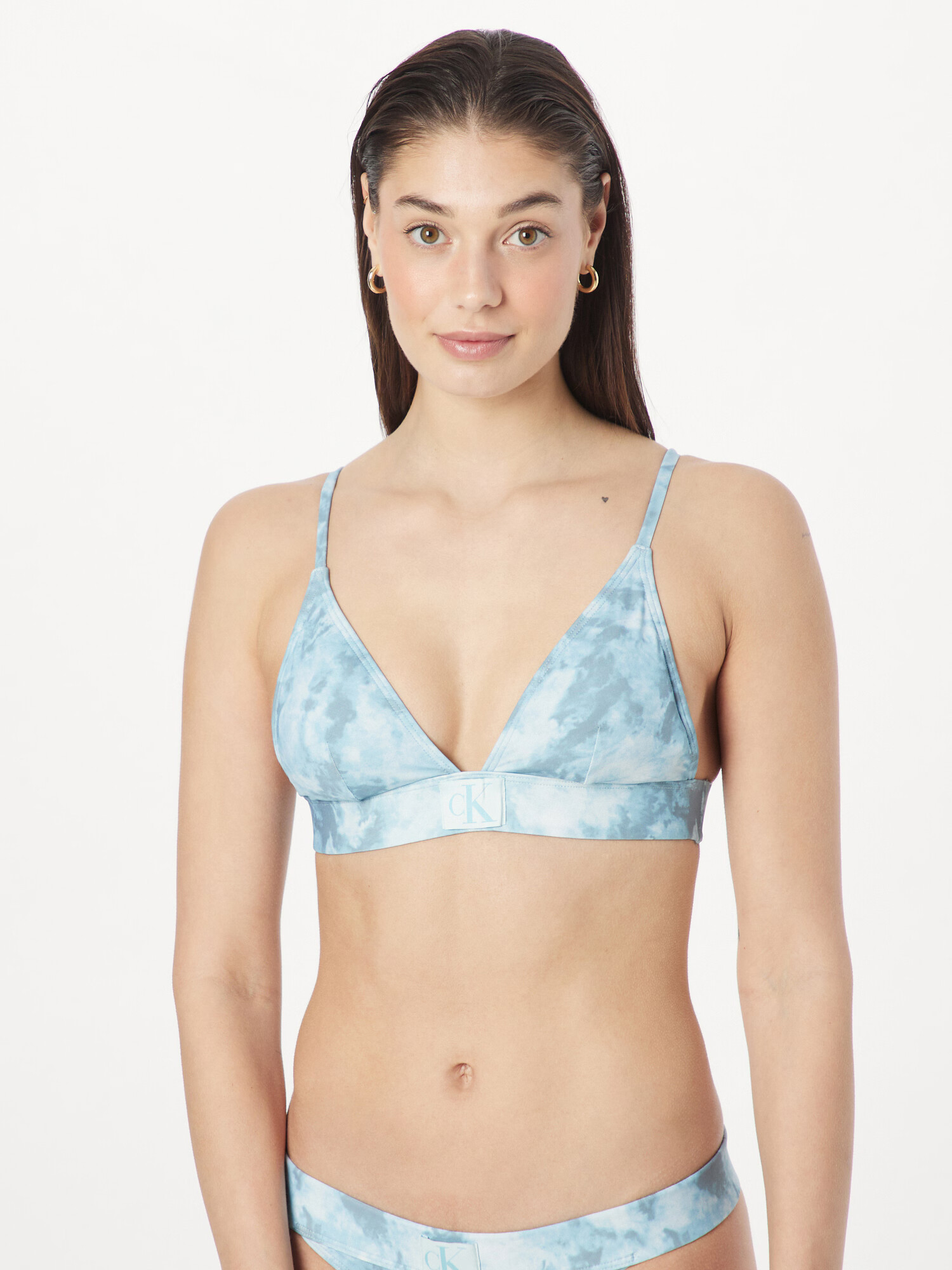 Calvin Klein Swimwear Bikini zgornji del dimno modra / pastelno modra - Pepit.si