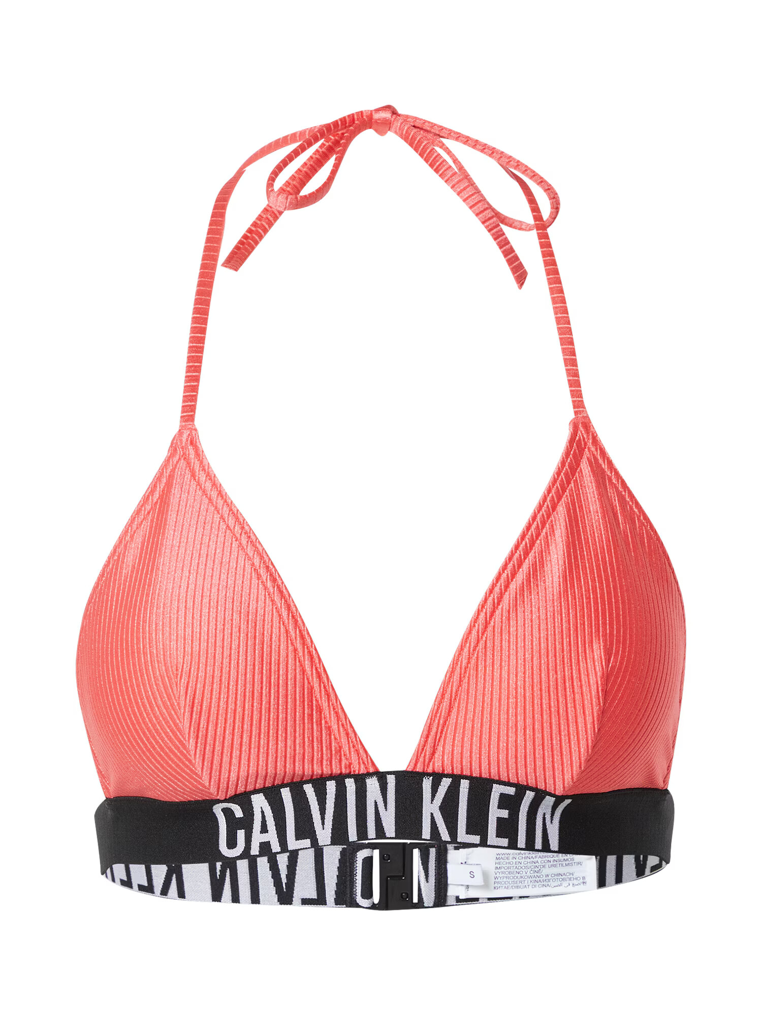 Calvin Klein Swimwear Bikini zgornji del losos / črna / bela - Pepit.si