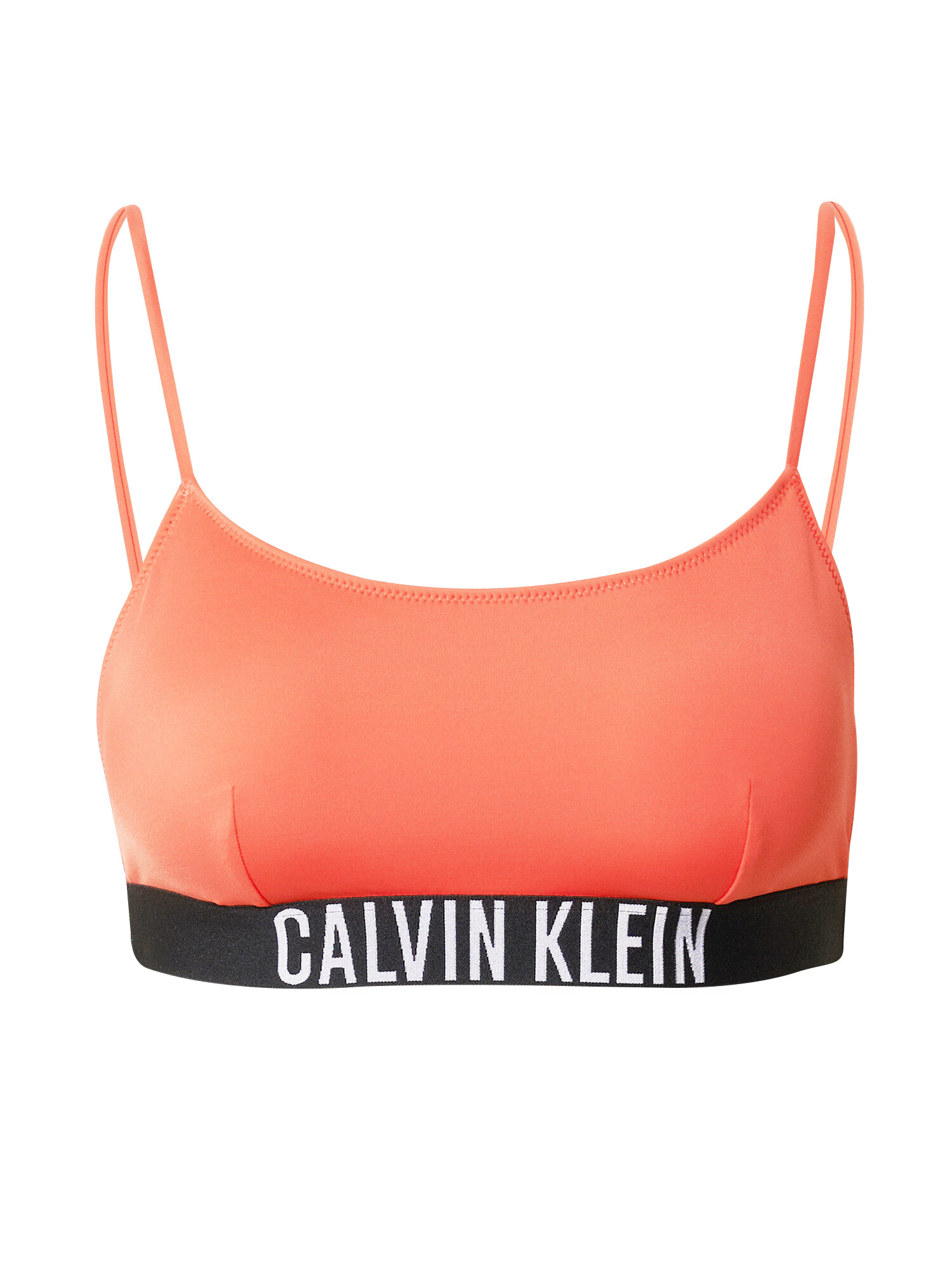 Calvin Klein Swimwear Bikini zgornji del oranžno rdeča / črna / bela - Pepit.si