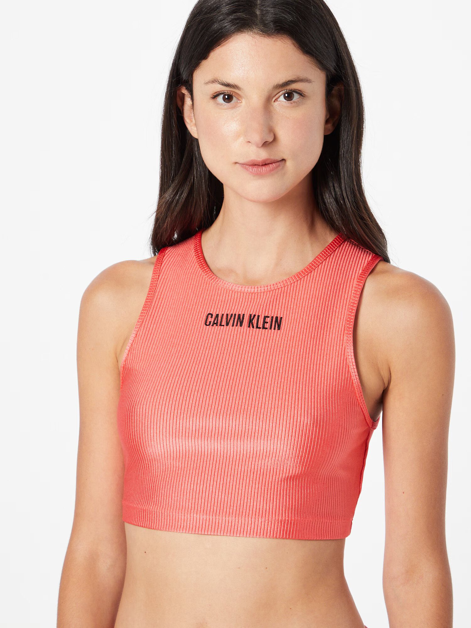 Calvin Klein Swimwear Bikini zgornji del pastelno rdeča / črna - Pepit.si