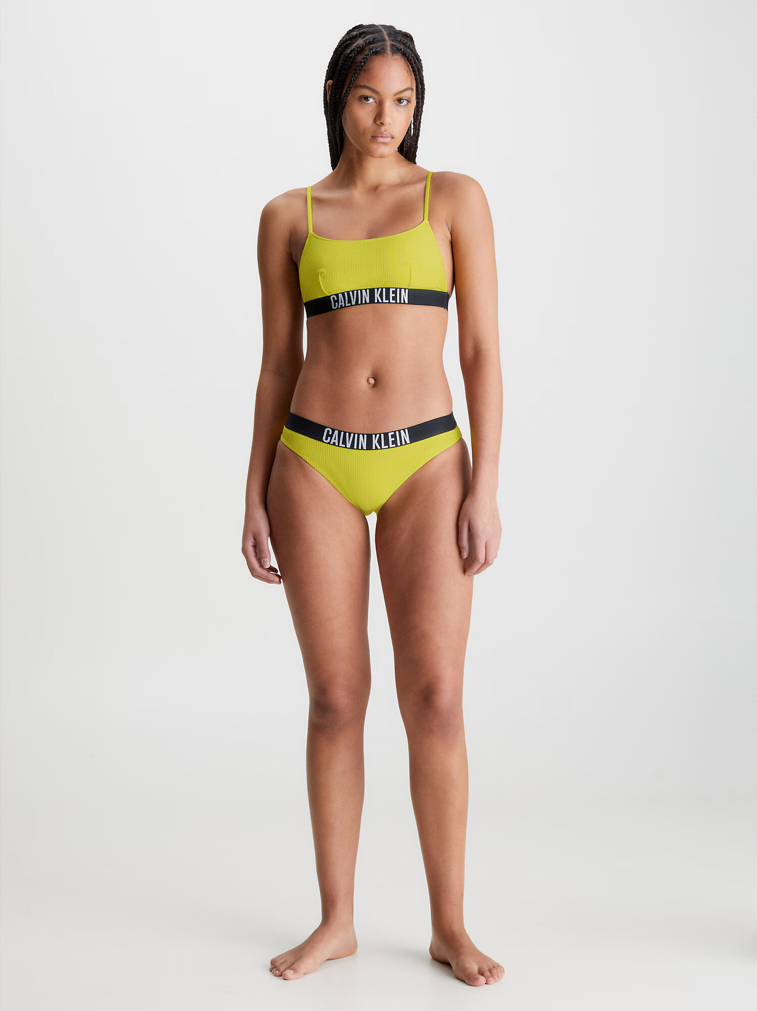 Calvin Klein Swimwear Bikini zgornji del rumena - Pepit.si