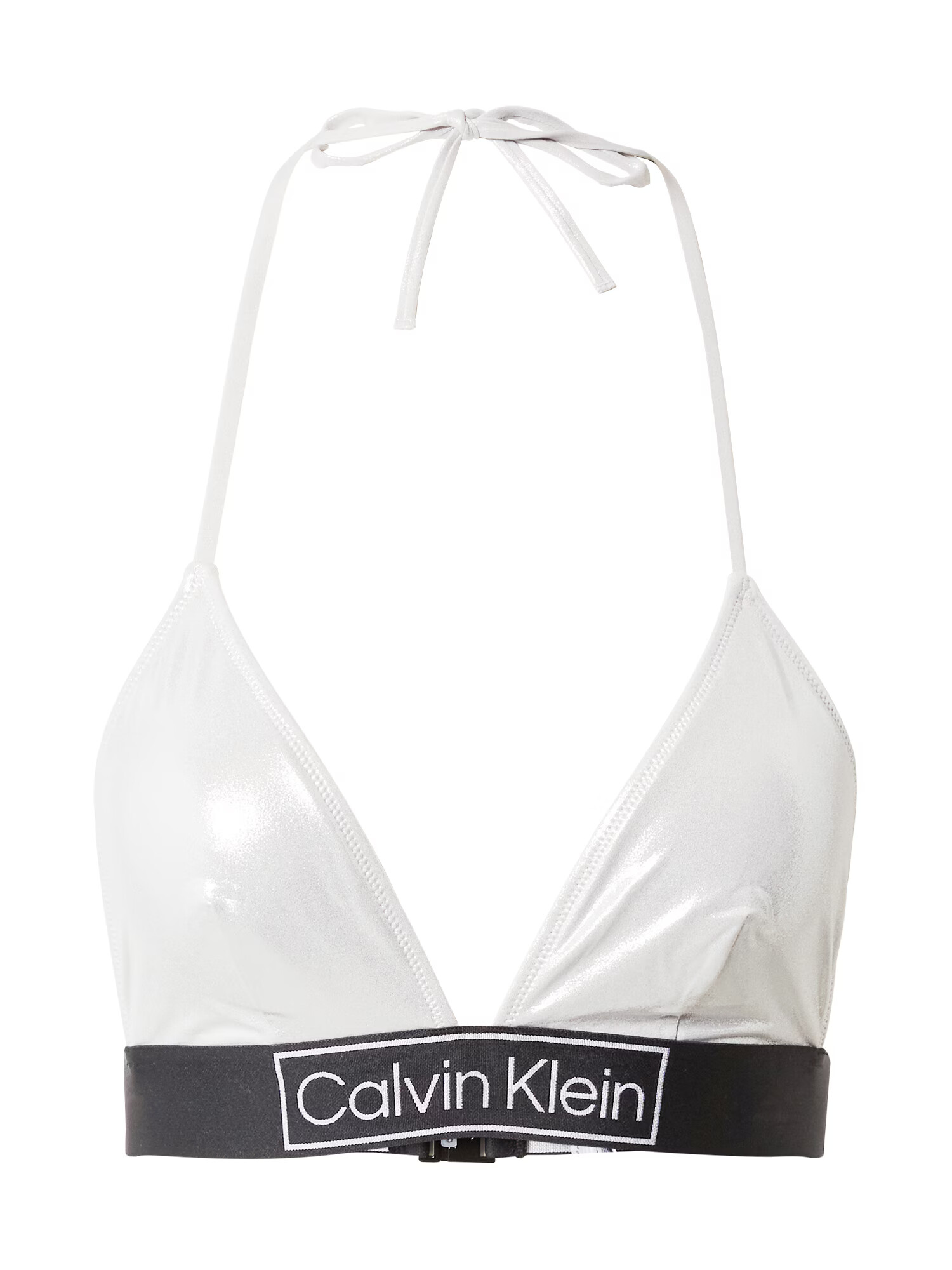 Calvin Klein Swimwear Bikini zgornji del srebrno-siva / črna / bela - Pepit.si