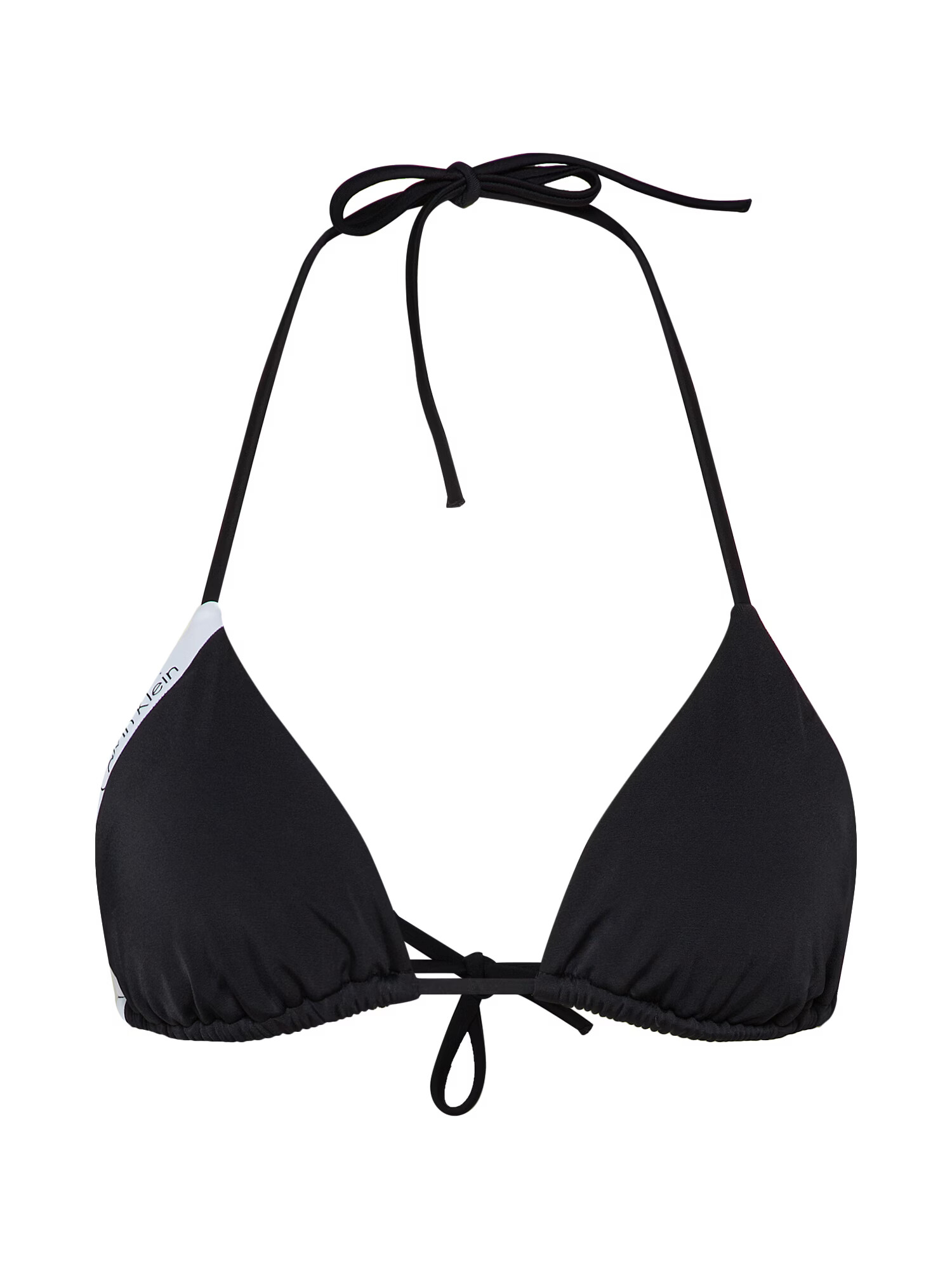 Calvin Klein Swimwear Bikini zgornji del 'TRIANGLE' črna / bela - Pepit.si