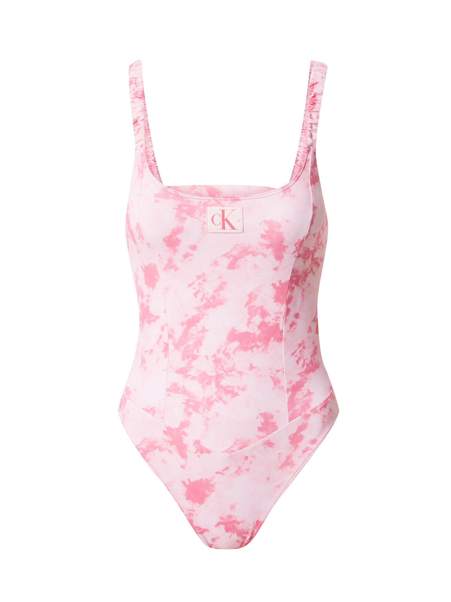 Calvin Klein Swimwear Enodelne kopalke rosé / eozin / staro roza / bela - Pepit.si