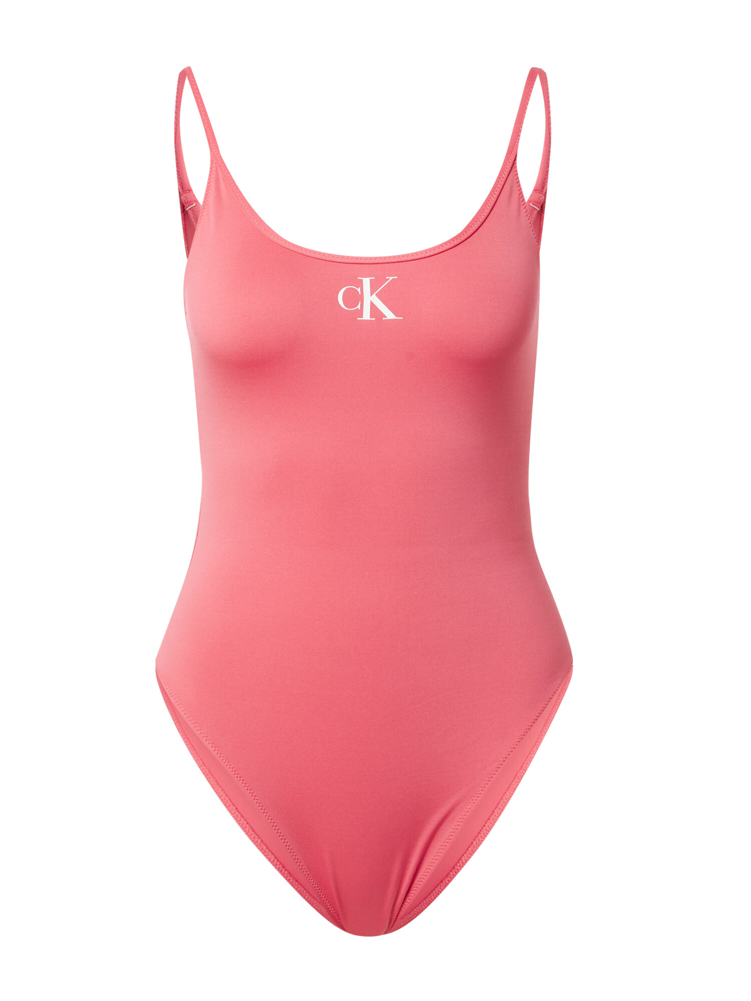 Calvin Klein Swimwear Enodelne kopalke roza / bela - Pepit.si